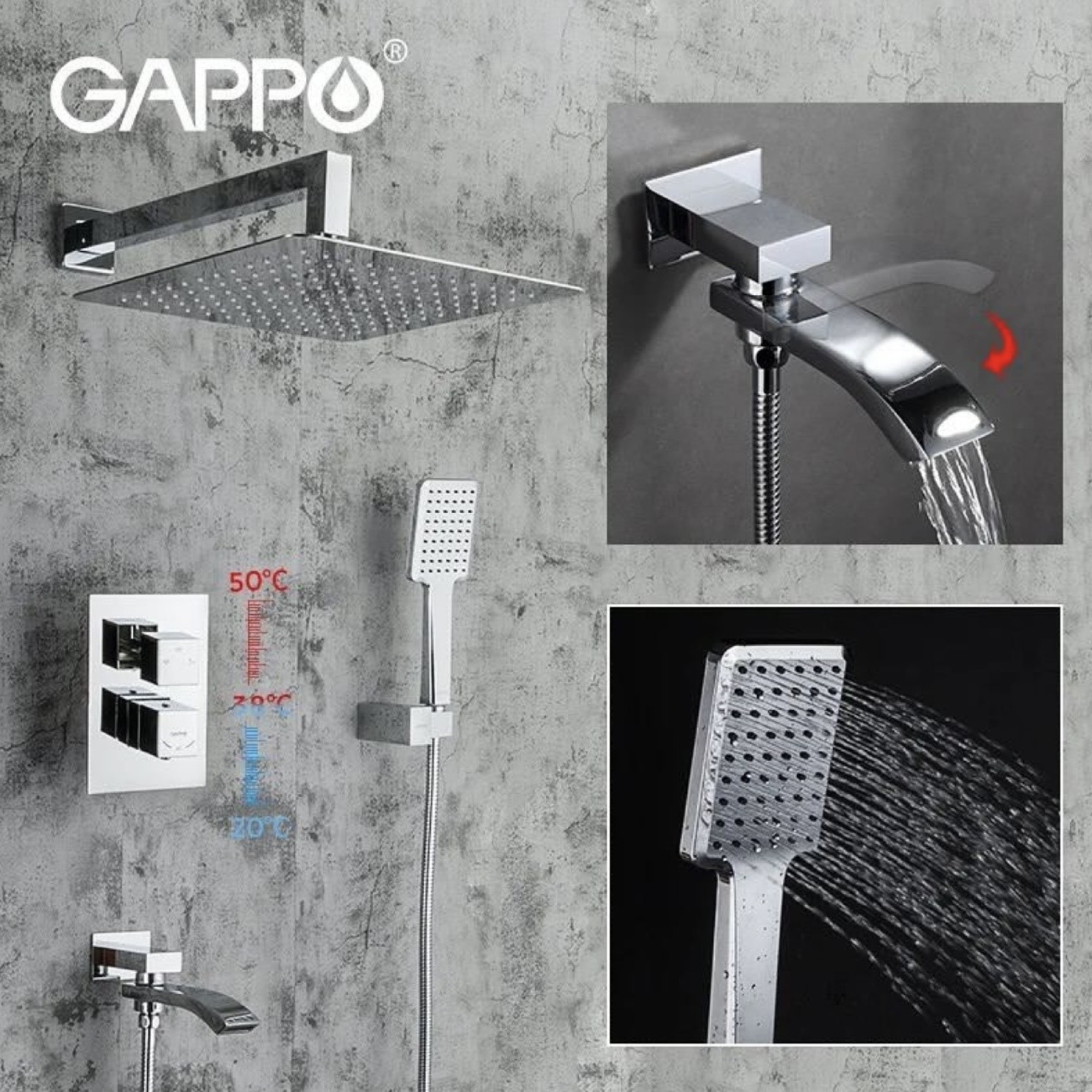 Комплект Gappo #07 G7107-40 G1007-1 G7207-40 термостат фото-2