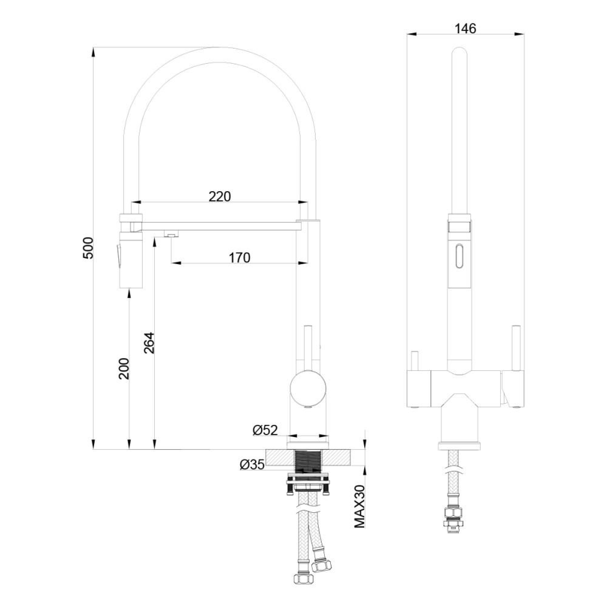 Смеситель Kern 2049 GN (оружейная сталь Kern 2049GN) фото-3 Смеситель Kern 2049 GN (оружейная сталь Kern 2049GN) фото-3