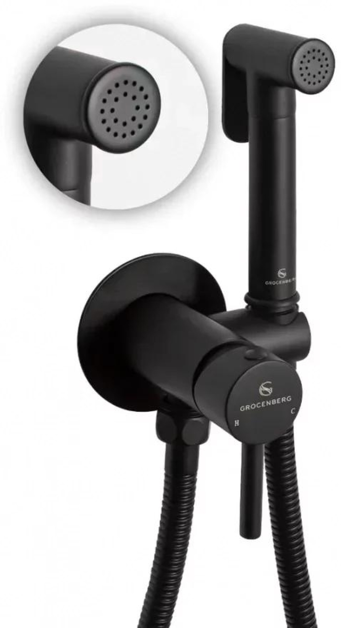 Гигиенический душ Grocenberg GB001 (черный матовый) фото-4
