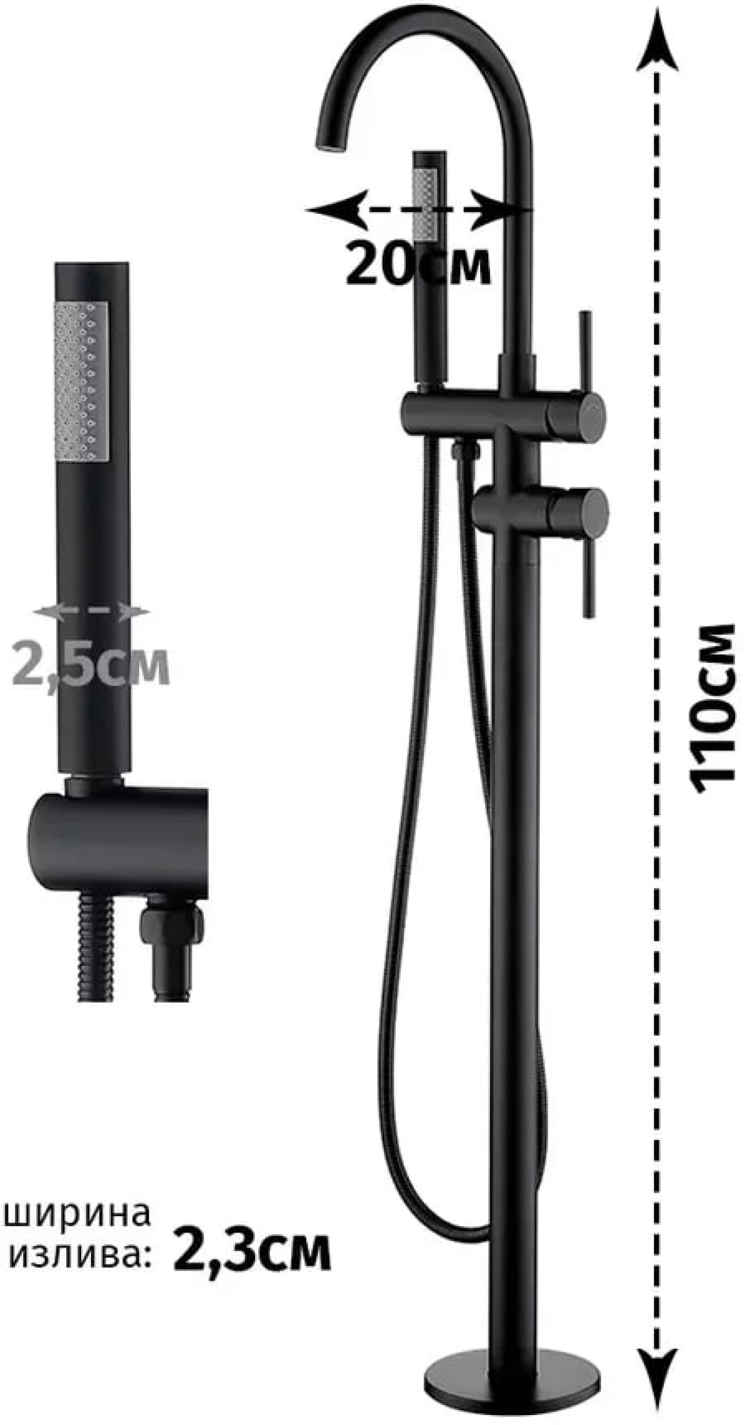 Смеситель Grocenberg GB900 (черный матовый) фото-2 Смеситель Grocenberg GB900 (черный матовый) фото-2