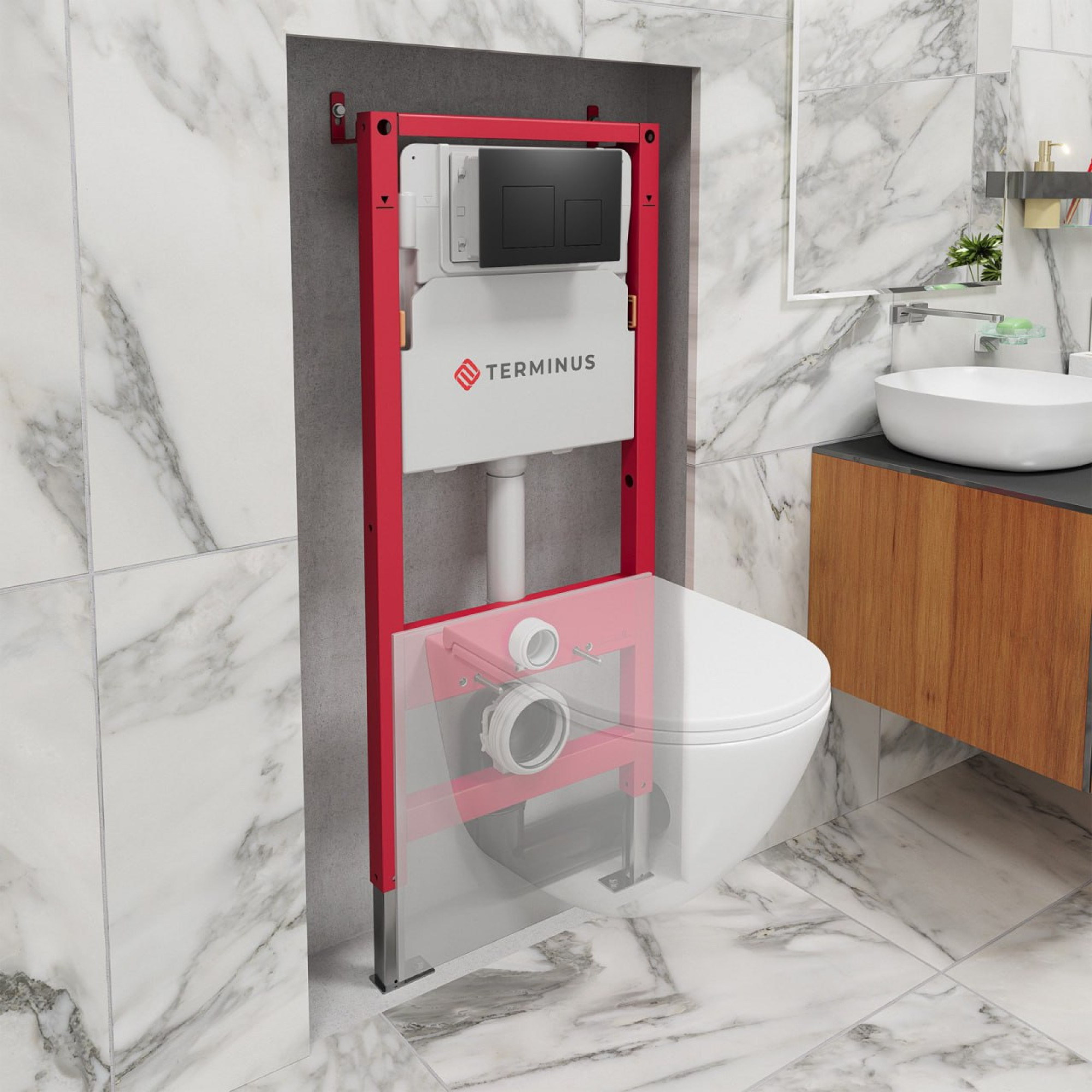 Инсталляция для унитаза TERMINUS 31i50х112RЧК - фото1 Инсталляция для унитаза TERMINUS 31i50х112RЧК - фото1