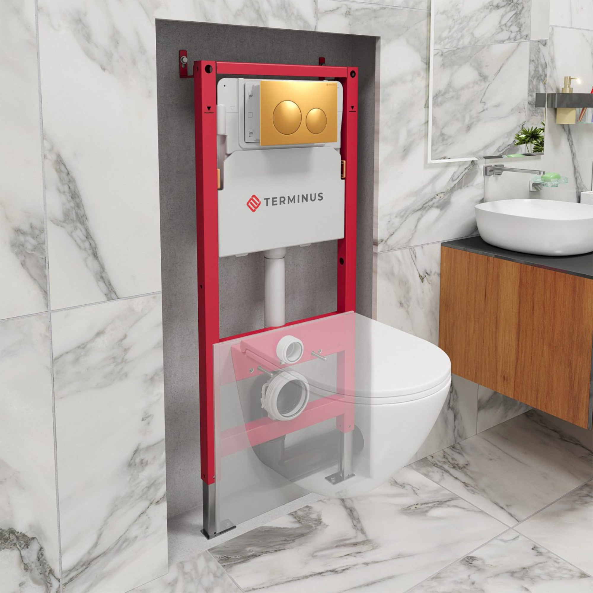 Инсталляция для унитаза TERMINUS 31i50х112RЗКР - фото1 Инсталляция для унитаза TERMINUS 31i50х112RЗКР - фото1