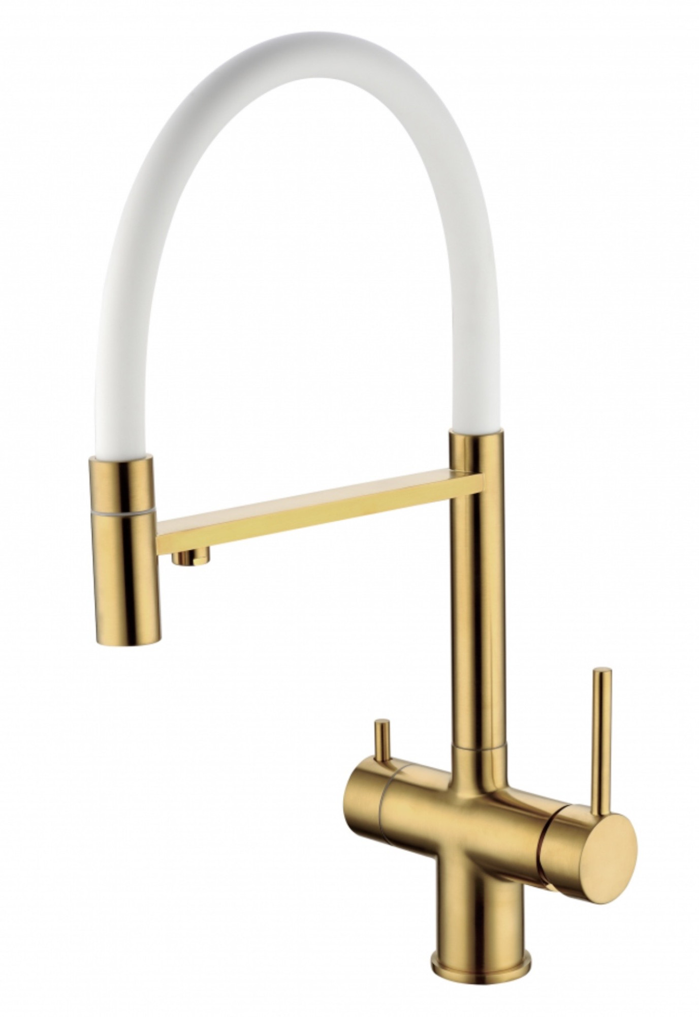 Смеситель Grocenberg GB4099 с гибким изливом (золотой брашированный) - фото1 Смеситель Grocenberg GB4099 с гибким изливом (золотой брашированный) - фото1