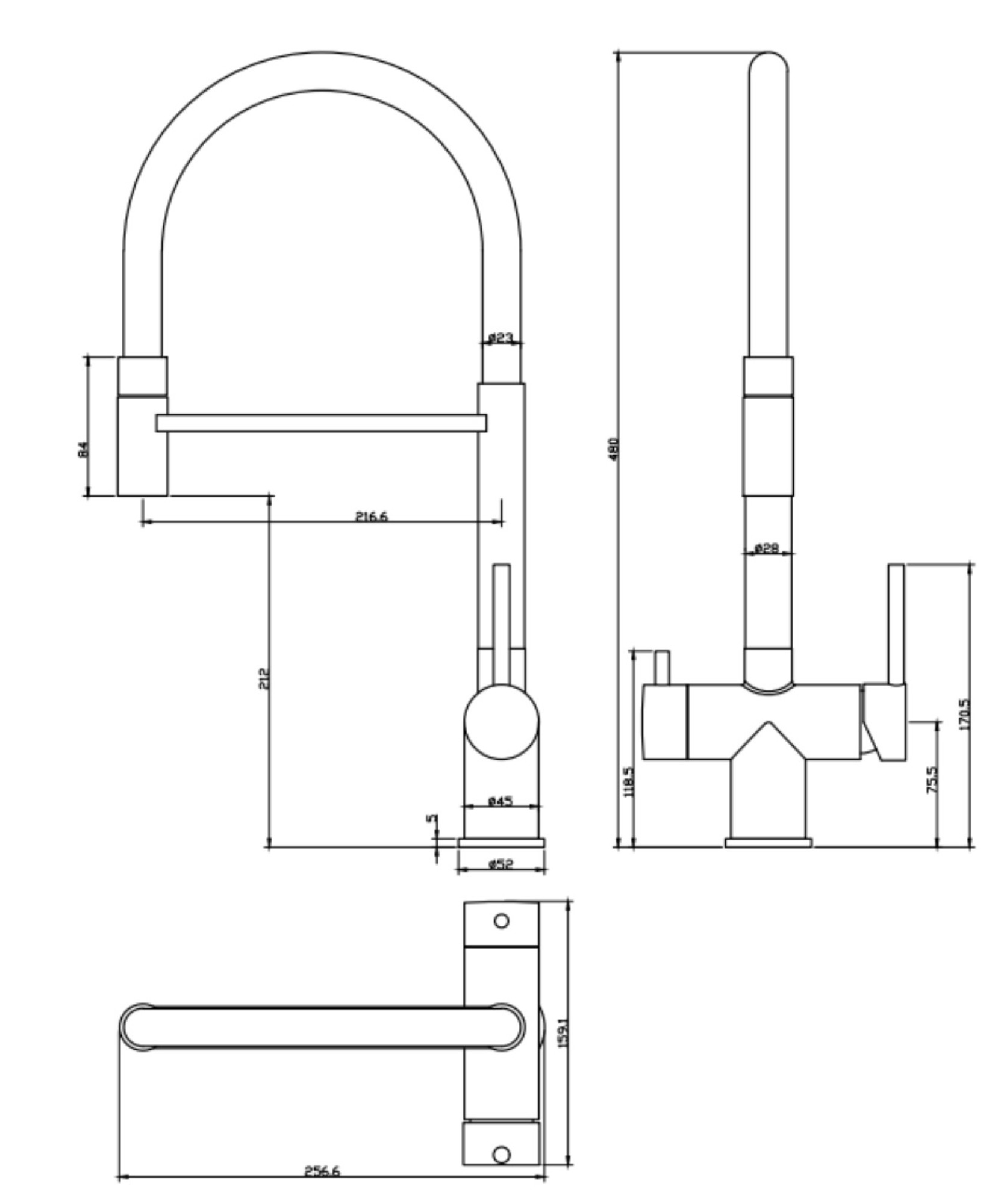 Смеситель Grocenberg GB4099 с гибким изливом (золото матовый) фото-2 Смеситель Grocenberg GB4099 с гибким изливом (золото матовый) фото-2