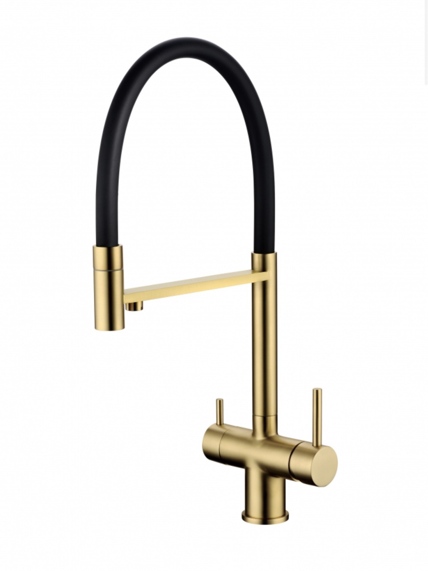 Смеситель Grocenberg GB4099 с гибким изливом (золото матовый) Смеситель Grocenberg GB4099 с гибким изливом (золото матовый)