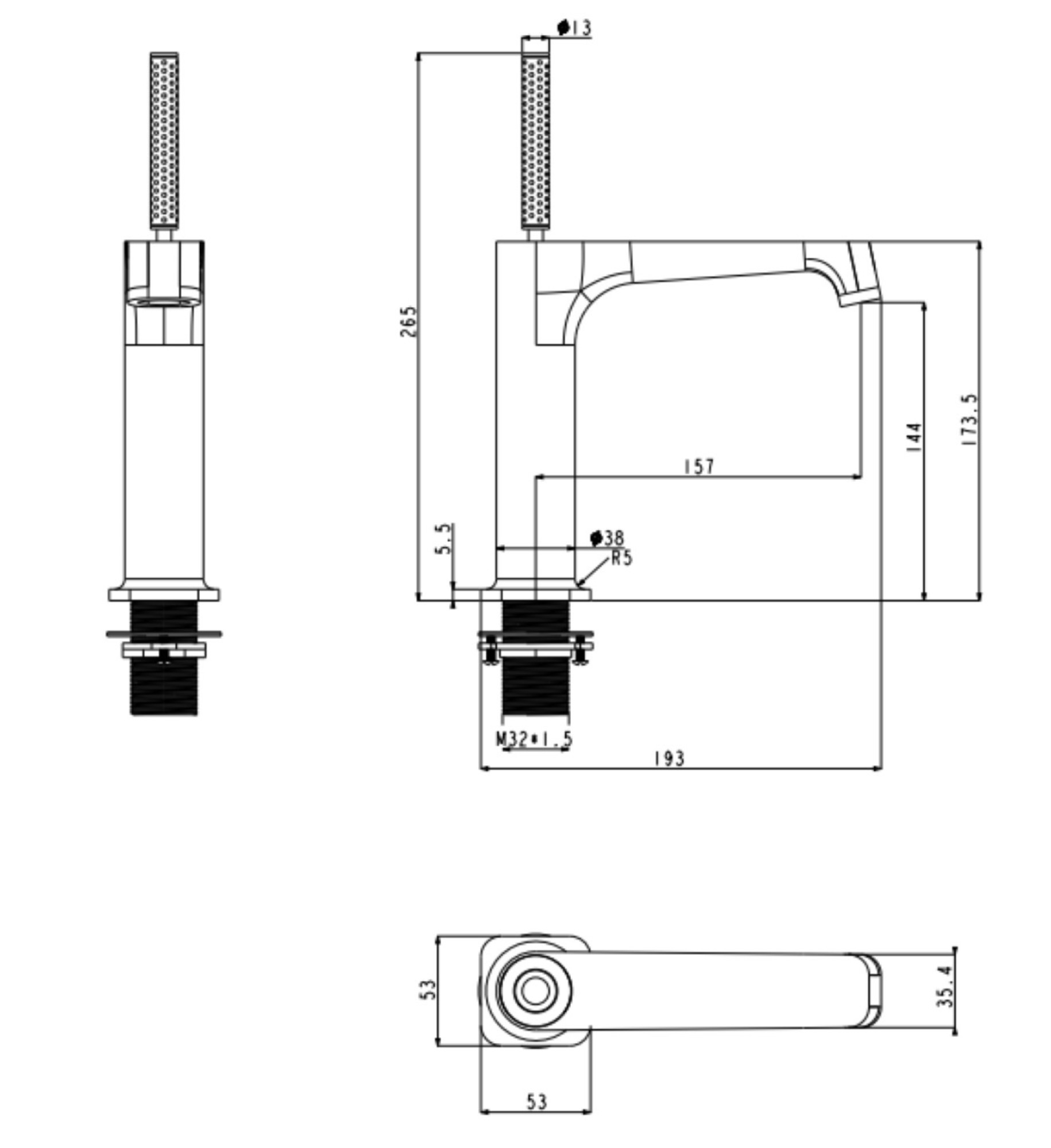 Смеситель Grocenberg GB2091 (черный матовый) фото-2 Смеситель Grocenberg GB2091 (черный матовый) фото-2