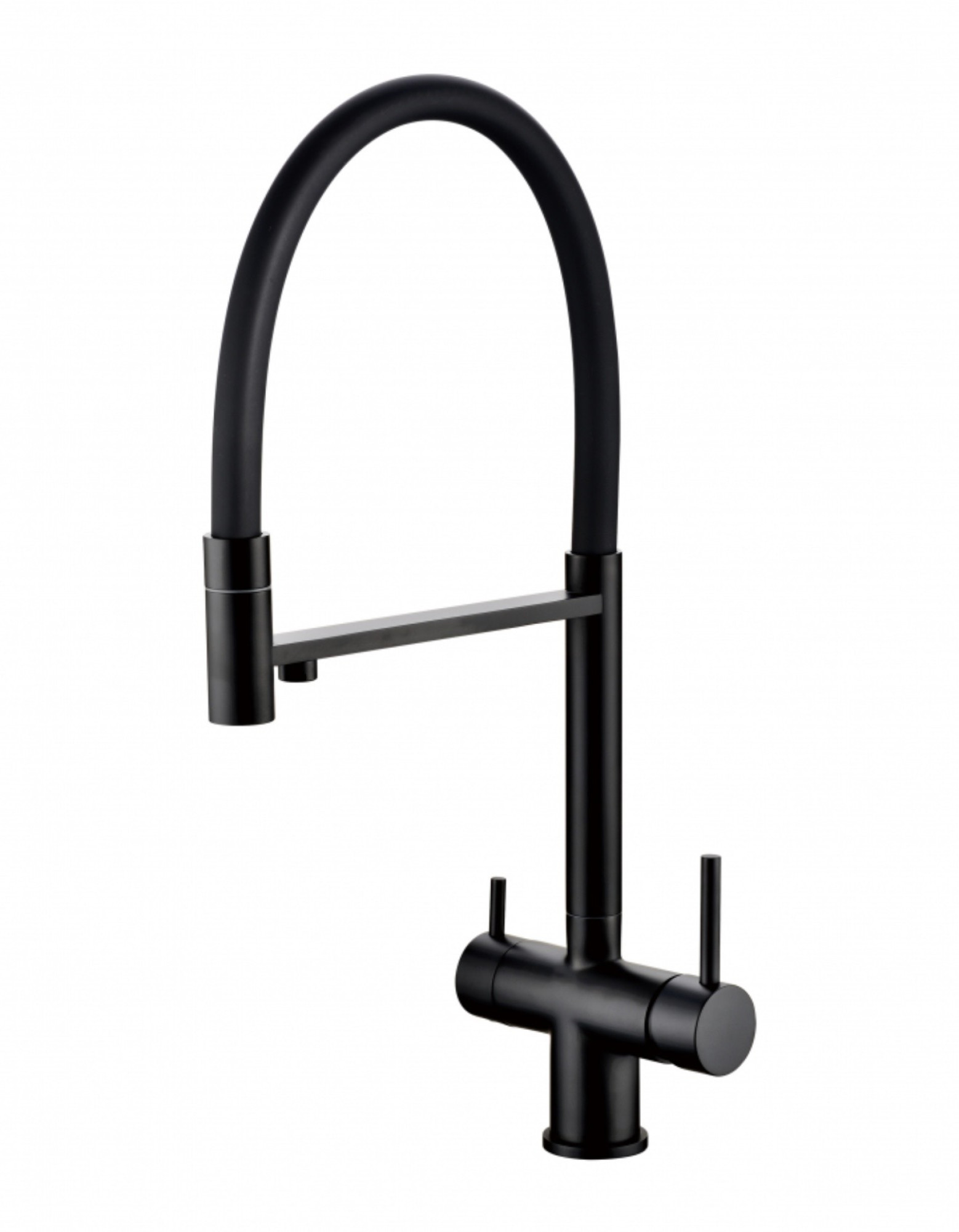 Смеситель Grocenberg GB4099 с гибким изливом (черный матовый) Смеситель Grocenberg GB4099 с гибким изливом (черный матовый)