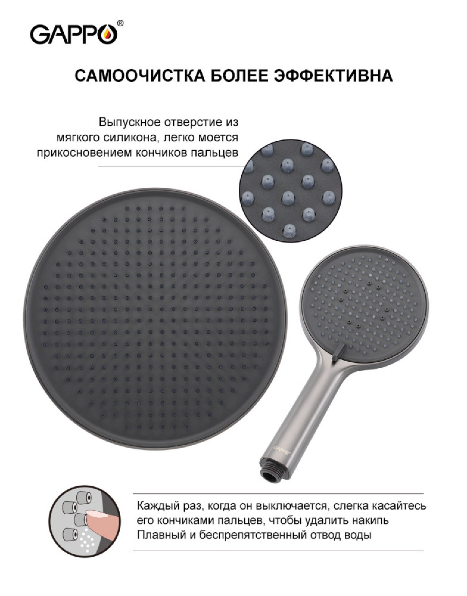 Комплект Gappo #06-9 душевая система Gappo G2406-9 и смеситель gappo G1006-9 фото-4 Комплект Gappo #06-9 душевая система Gappo G2406-9 и смеситель gappo G1006-9 фото-4