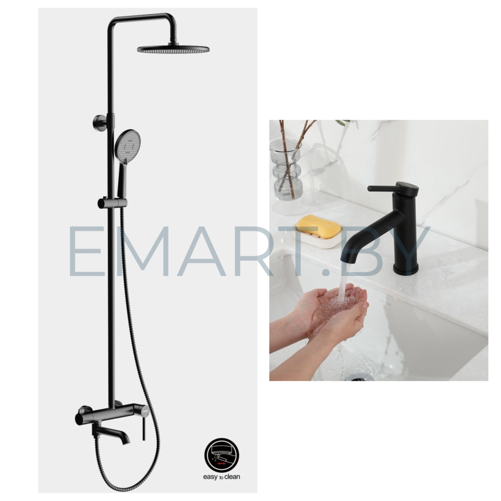 Комплект Gappo #06-6 душевая система Gappo G2406-6 и смеситель gappo G1006-6 - фото1