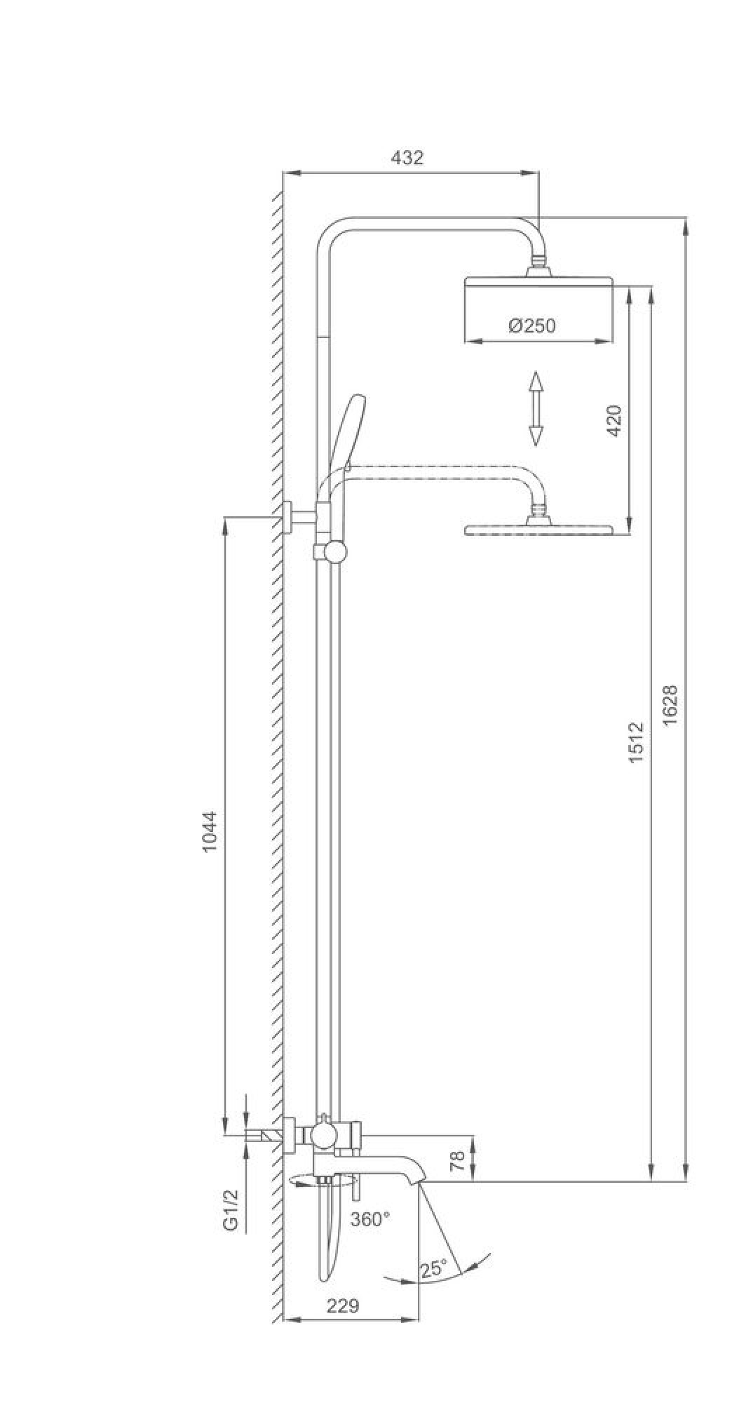 Комплект Gappo #06-6 душевая система Gappo G2406-6 и смеситель gappo G1006-6 фото-5 Комплект Gappo #06-6 душевая система Gappo G2406-6 и смеситель gappo G1006-6 фото-5