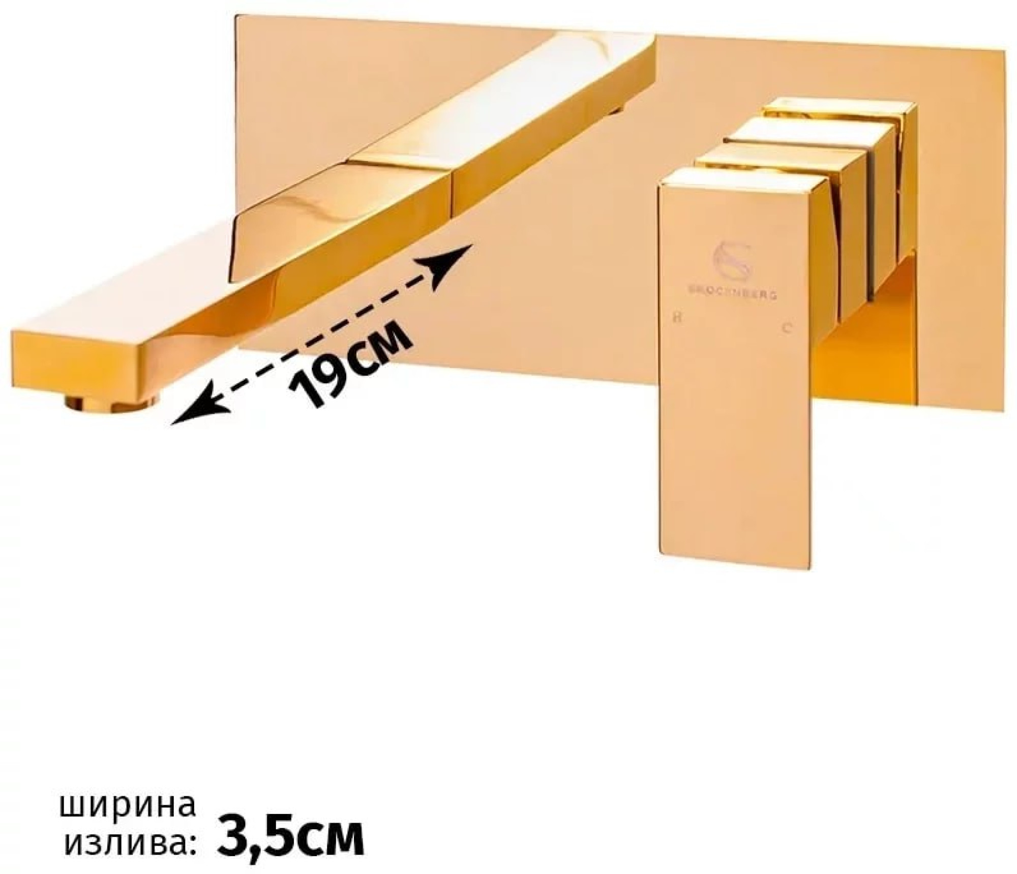 Смеситель Grocenberg GB588 (золото глянец) фото-2 Смеситель Grocenberg GB588 (золото глянец) фото-2