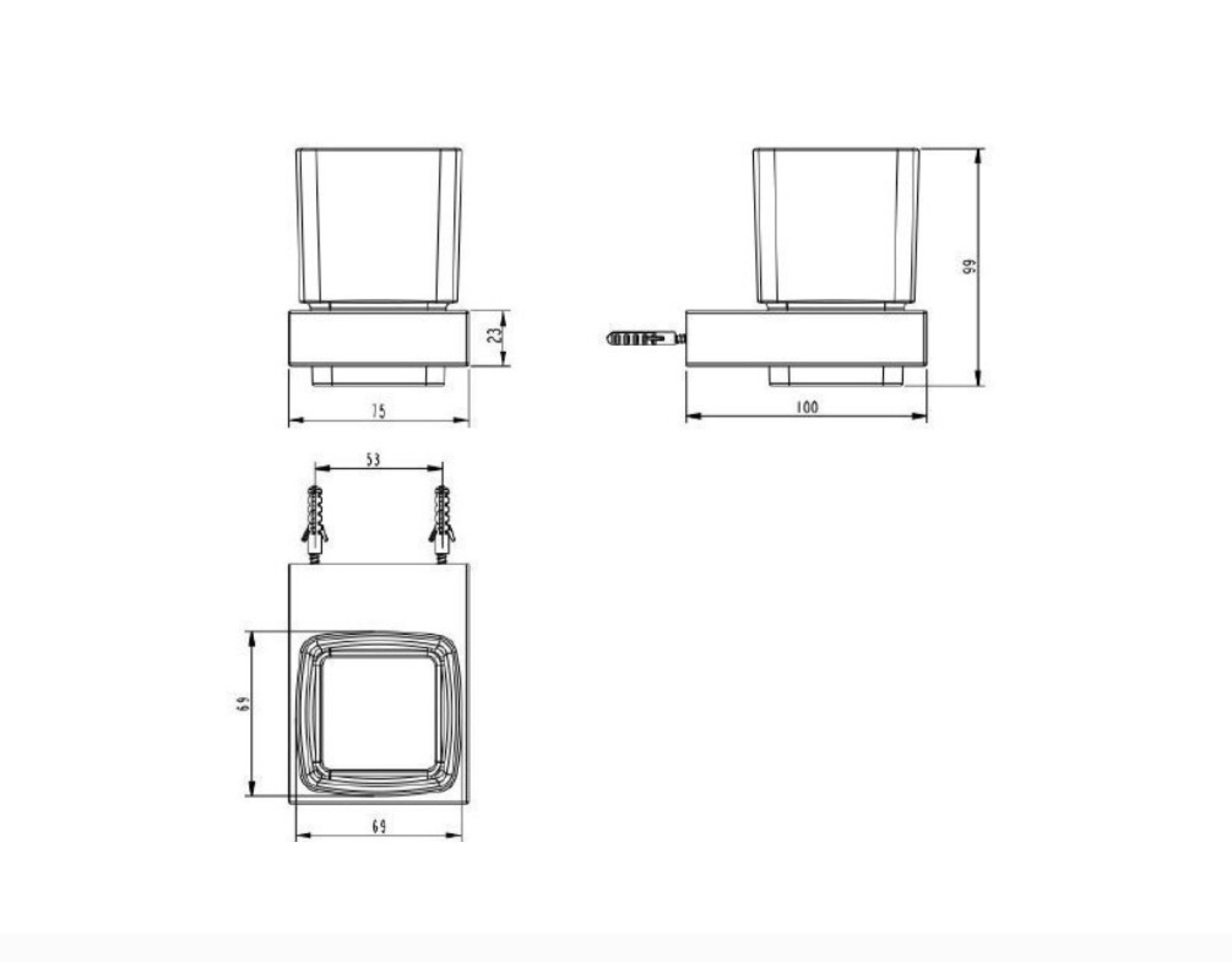 Держатель для стакана Grocenberg AC0021 (никель) фото-2 Держатель для стакана Grocenberg AC0021 (никель) фото-2