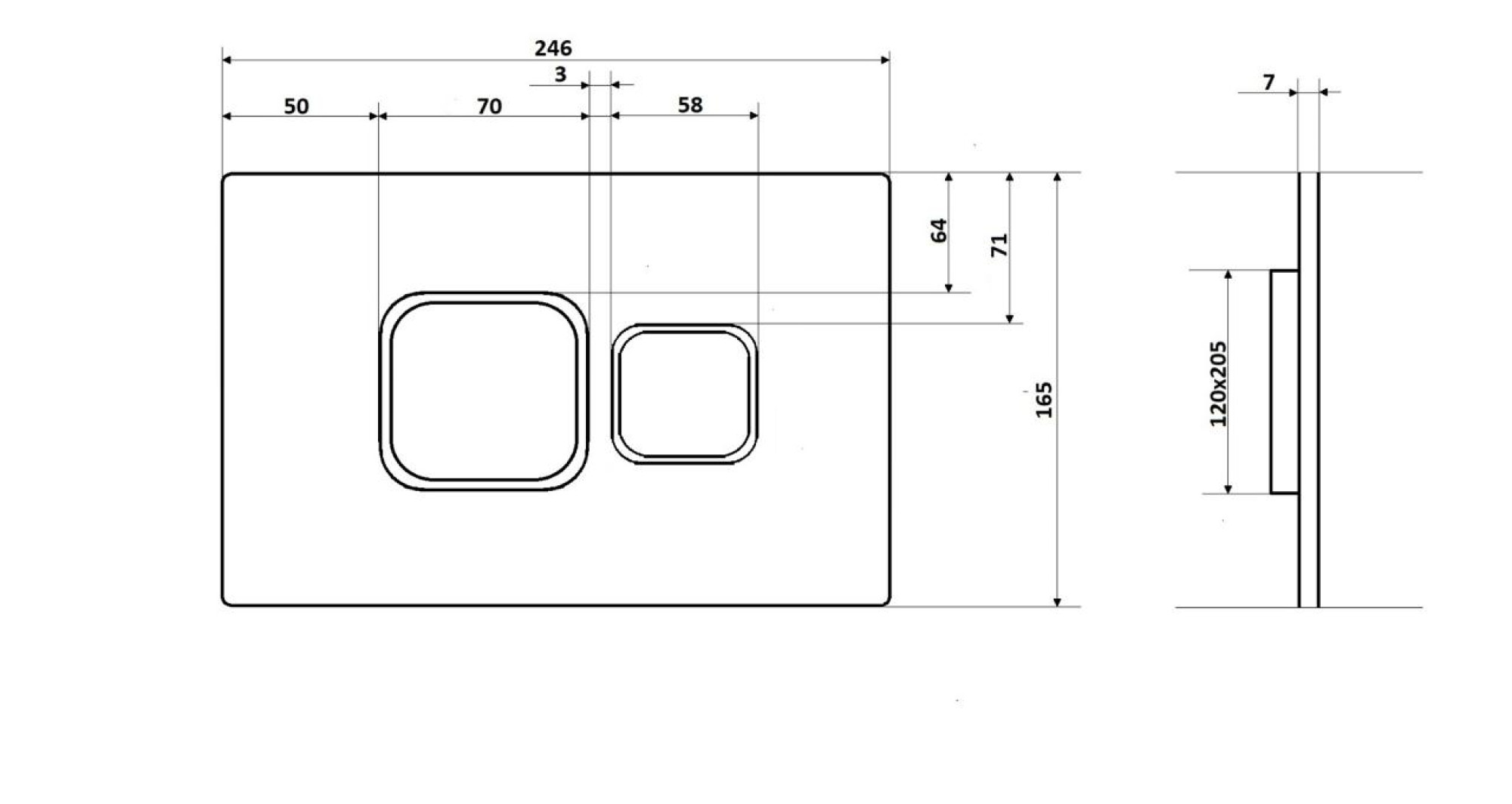 Кнопка смыва Ceruttispa CR01CH для инсталляций, хром глянцевый фото-3 Кнопка смыва Ceruttispa CR01CH для инсталляций, хром глянцевый фото-3