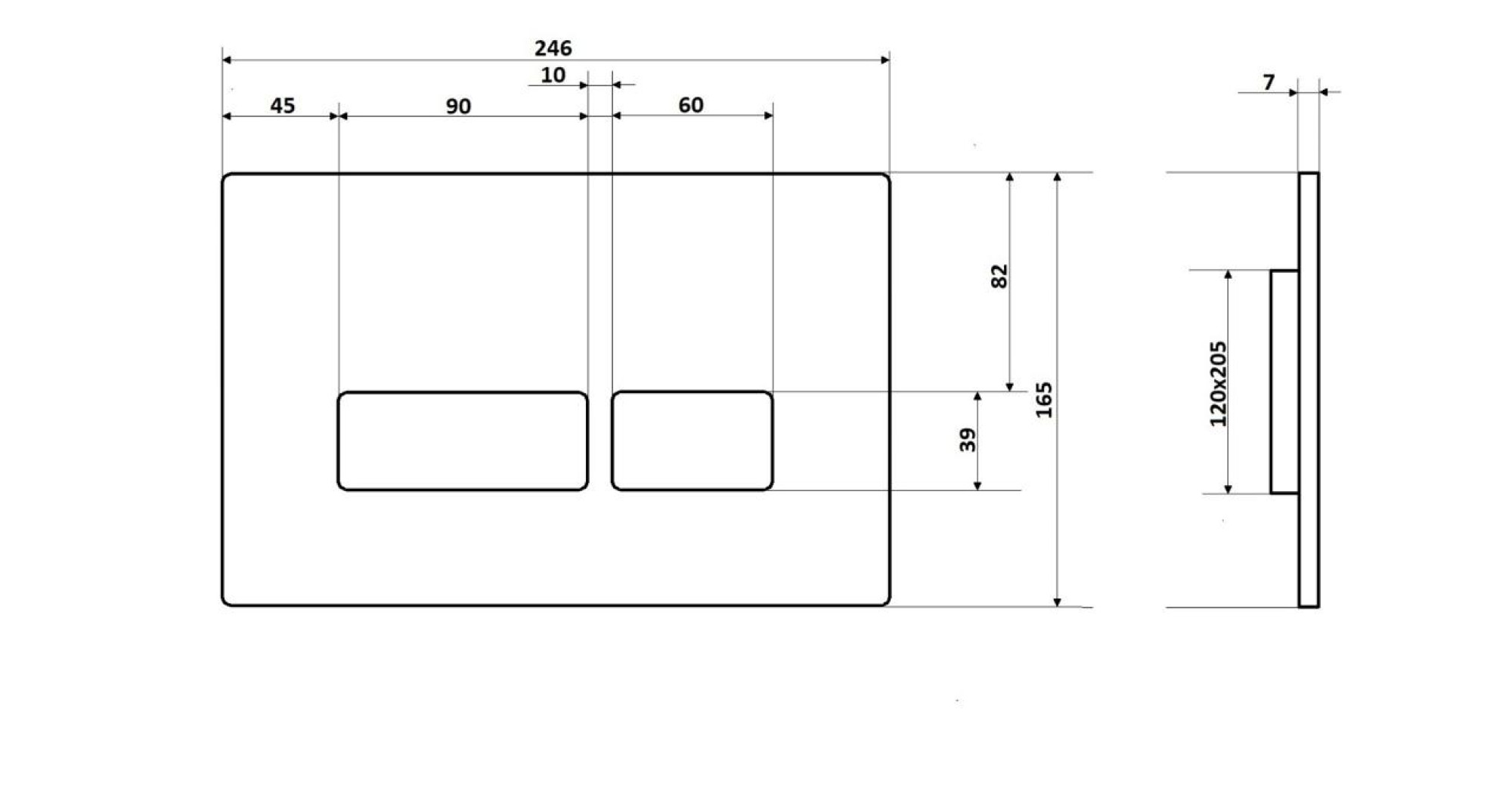 Кнопка смыва Ceruttispa CR02CH для инсталляций, хром глянцевый фото-3 Кнопка смыва Ceruttispa CR02CH для инсталляций, хром глянцевый фото-3