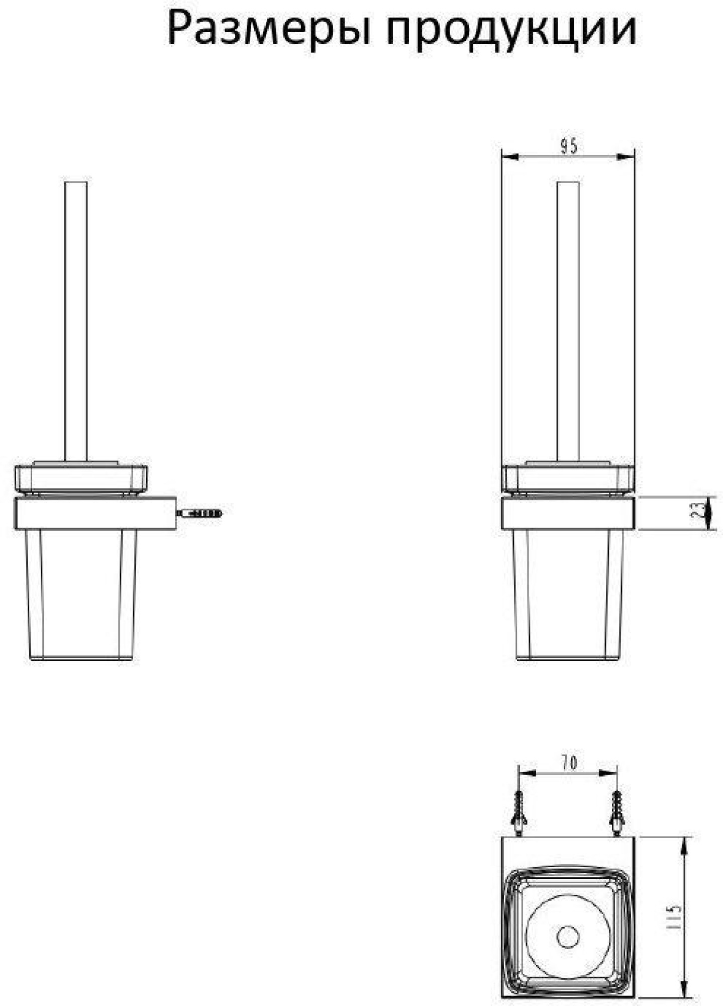 Ершик для унитаза Grocenberg AC0026 (хром) - фото2