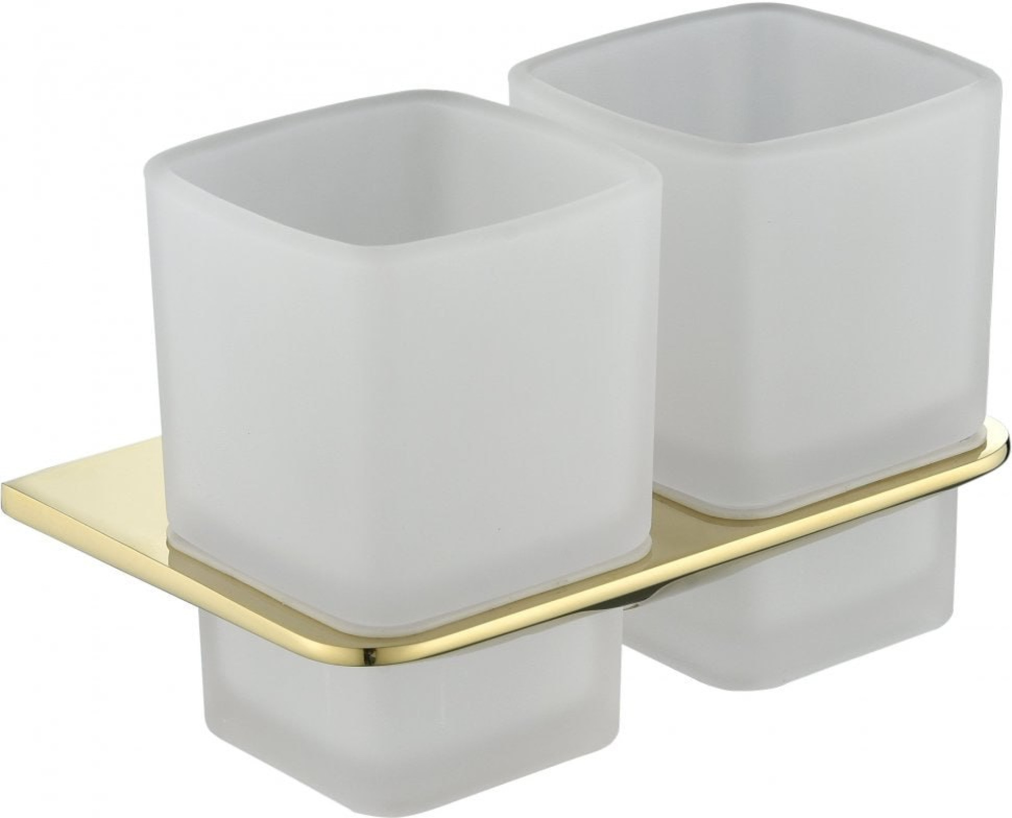 Набор стаканов для зубной щетки и пасты Grocenberg AC0056 (золото глянец) - фото1