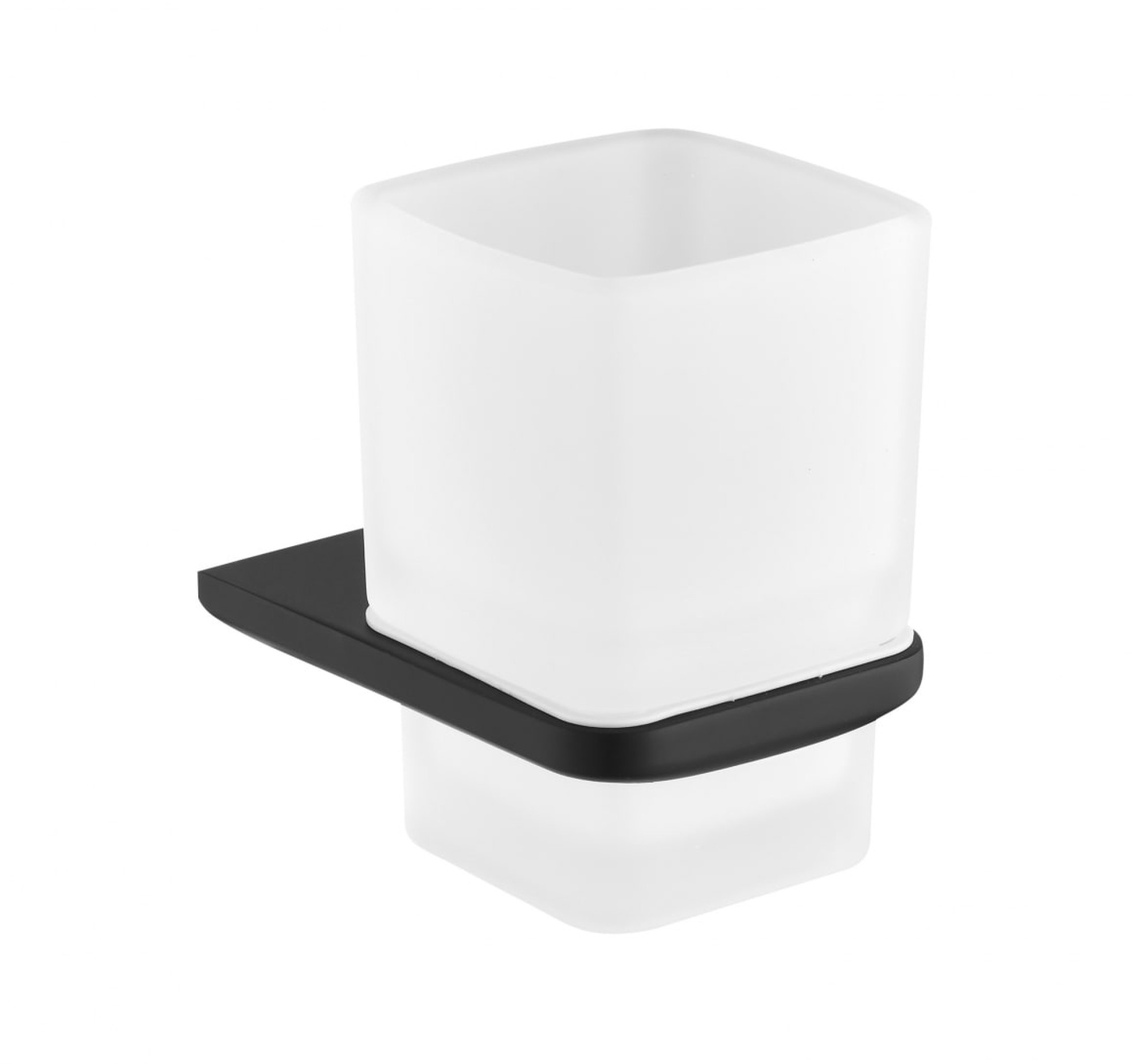 Стакан для зубной щетки и пасты Grocenberg AC0053 (черный матовый) - фото1