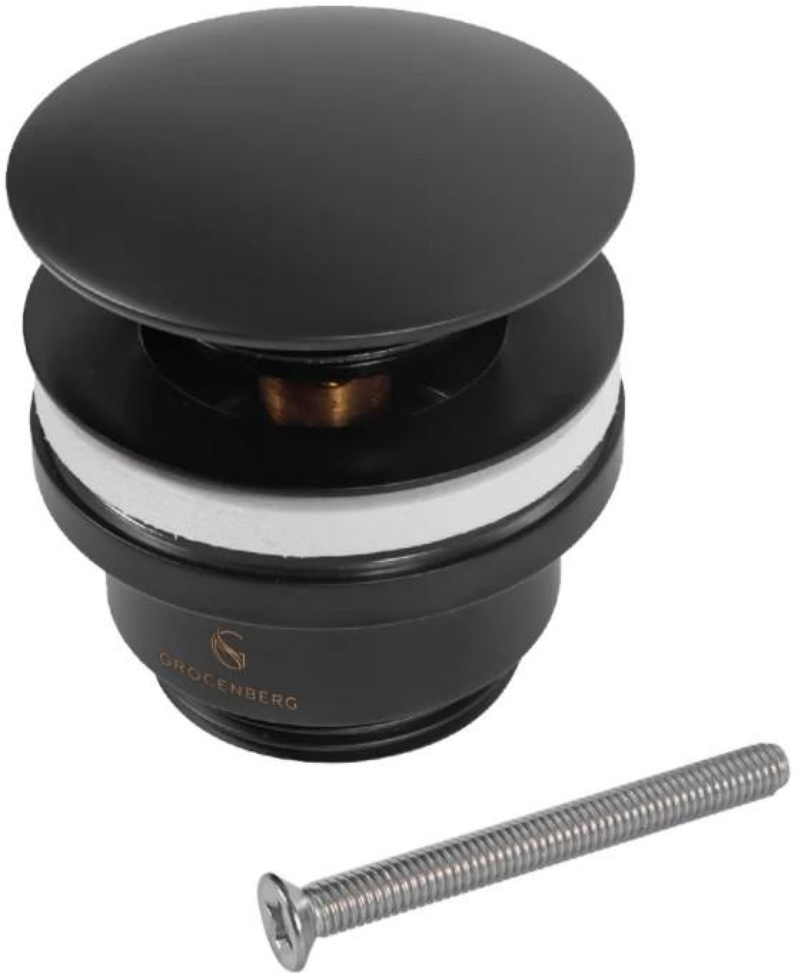 Донный клапан Grocenberg GB106 (черный матовый) - фото2