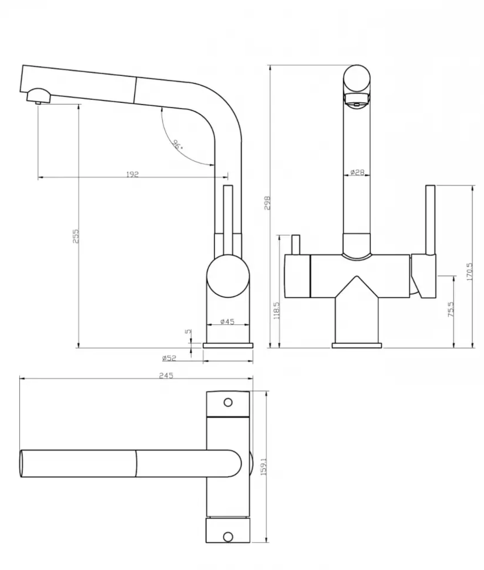 Смеситель Grocenberg GB4097 (никель) фото-4