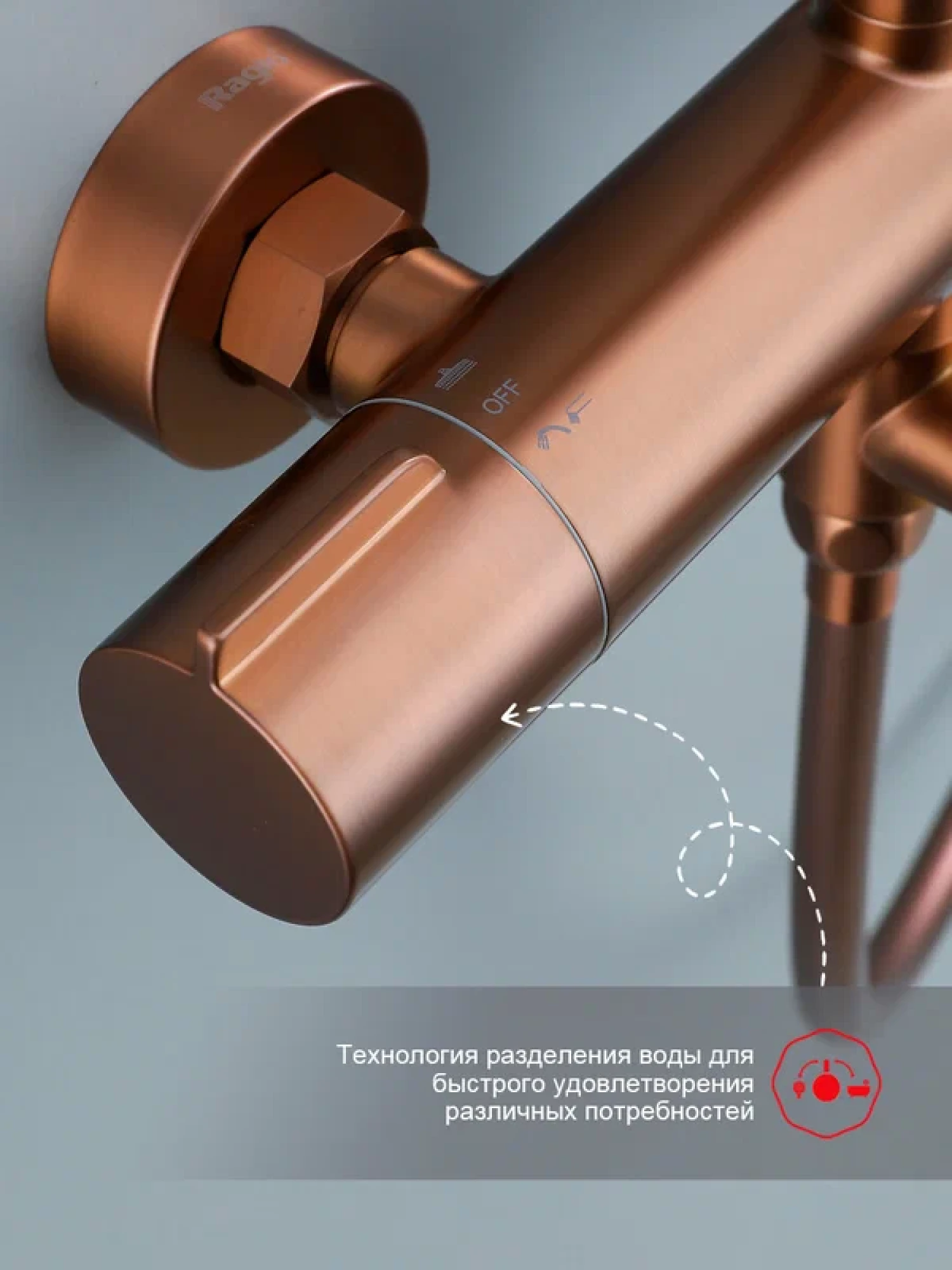 Душевая система  Raglo R20.24.33 медь фото-9