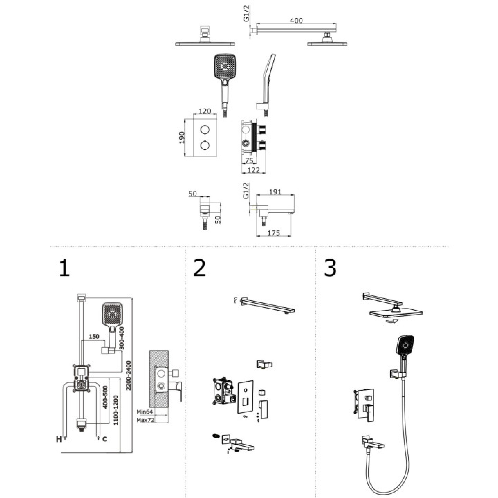 Душевая система  Vieir V393563-N - фото2