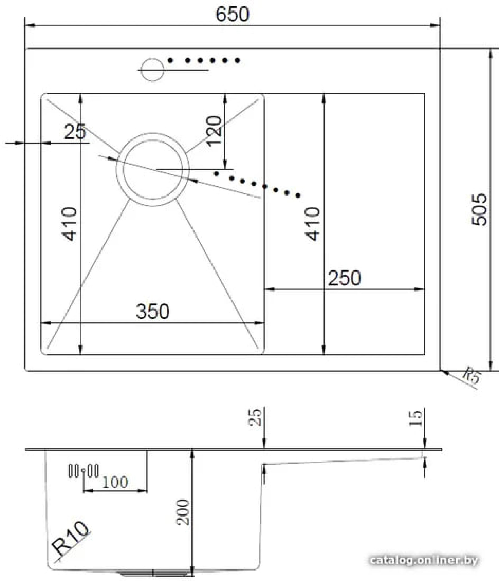 Кухонная мойка ARFEKA AF 650*505 L Black PVD Nano фото-7 Кухонная мойка ARFEKA AF 650*505 L Black PVD Nano фото-7