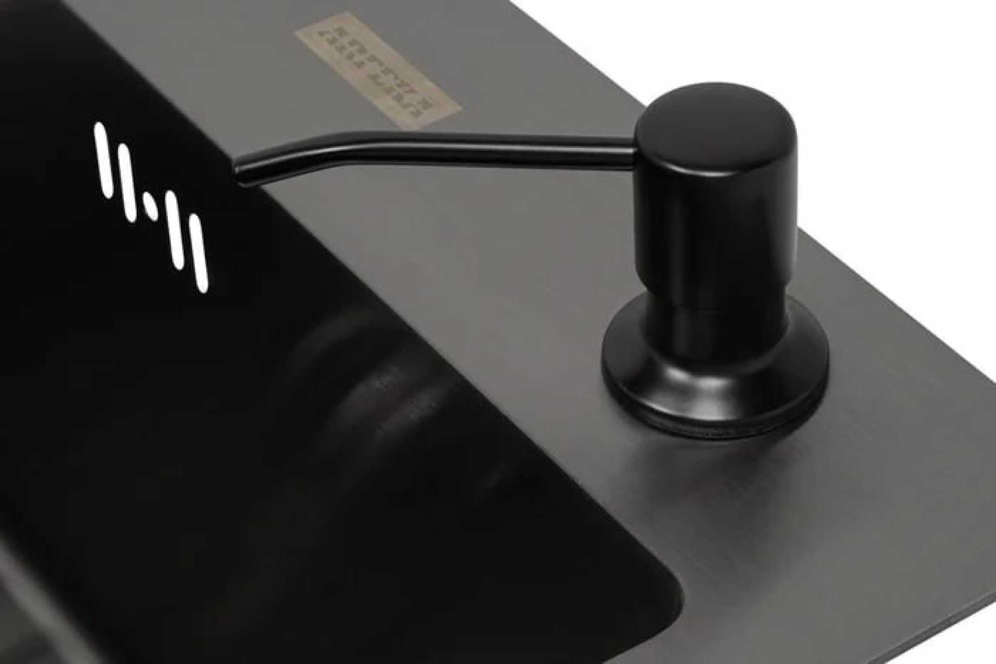 Кухонная мойка ARFEKA Eco AR мойка 500*500, коландер G, дозатор Black фото-5 Кухонная мойка ARFEKA Eco AR мойка 500*500, коландер G, дозатор Black фото-5