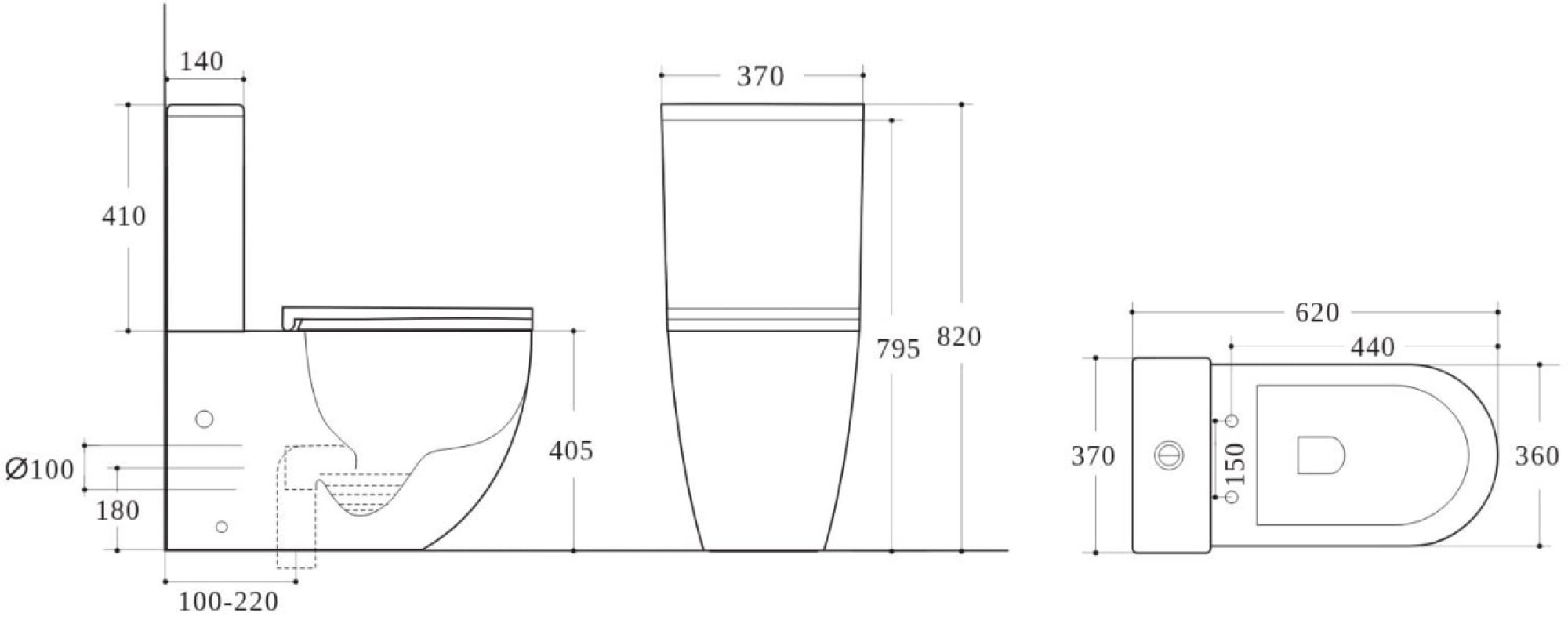Унитаз напольный Roxen Antares Tornado Rimless Soft Close 600185-01 фото-6