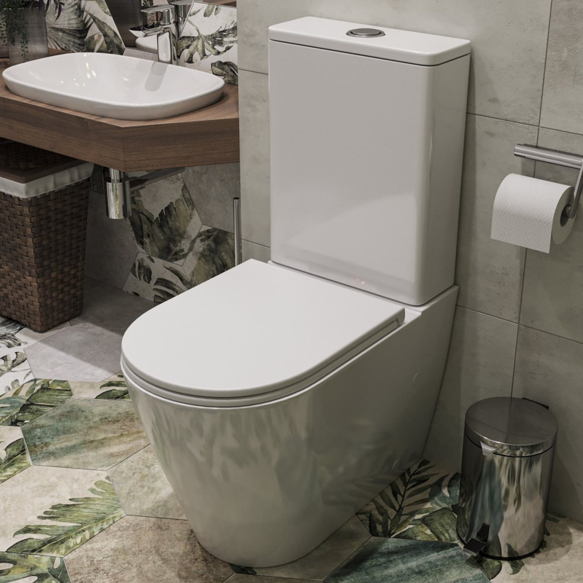 Унитаз напольный Roxen Wailet Tornado Rimless Soft Close 600175-01 Унитаз напольный Roxen Wailet Tornado Rimless Soft Close 600175-01