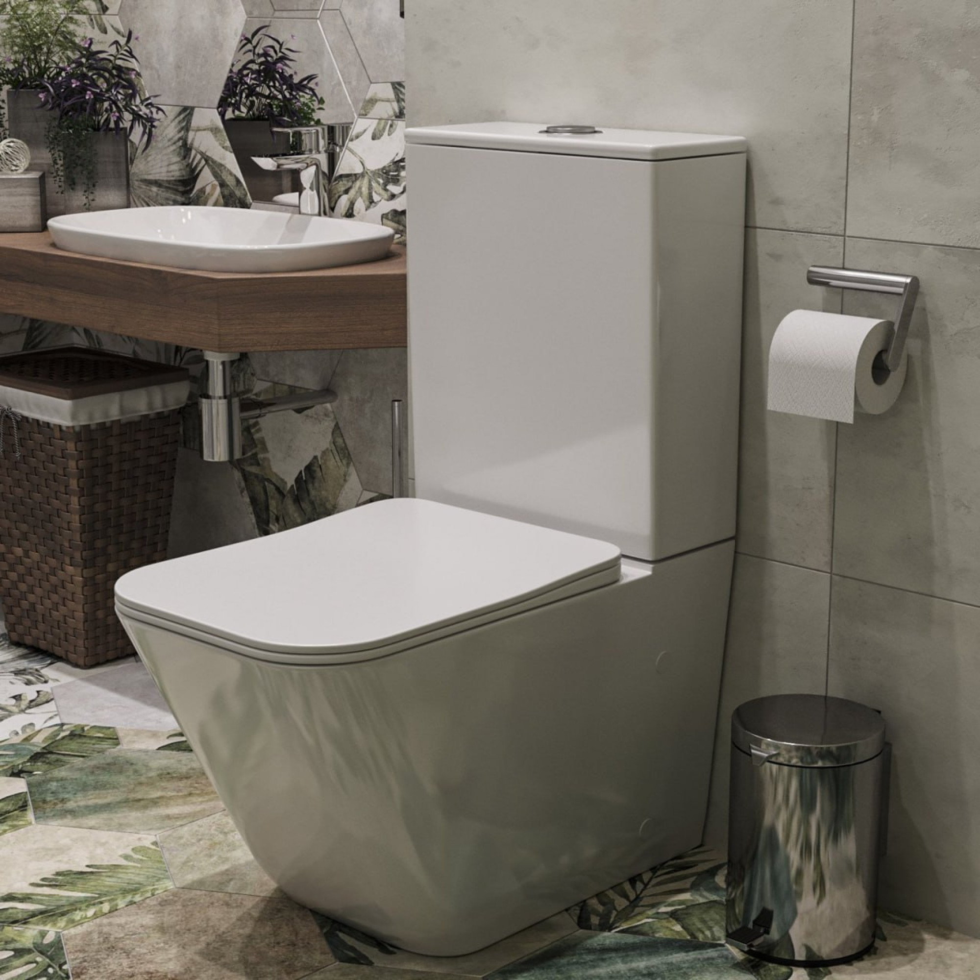 Унитаз напольный Roxen Amati Tornado Rimless Soft Close 600165-01 фото-2