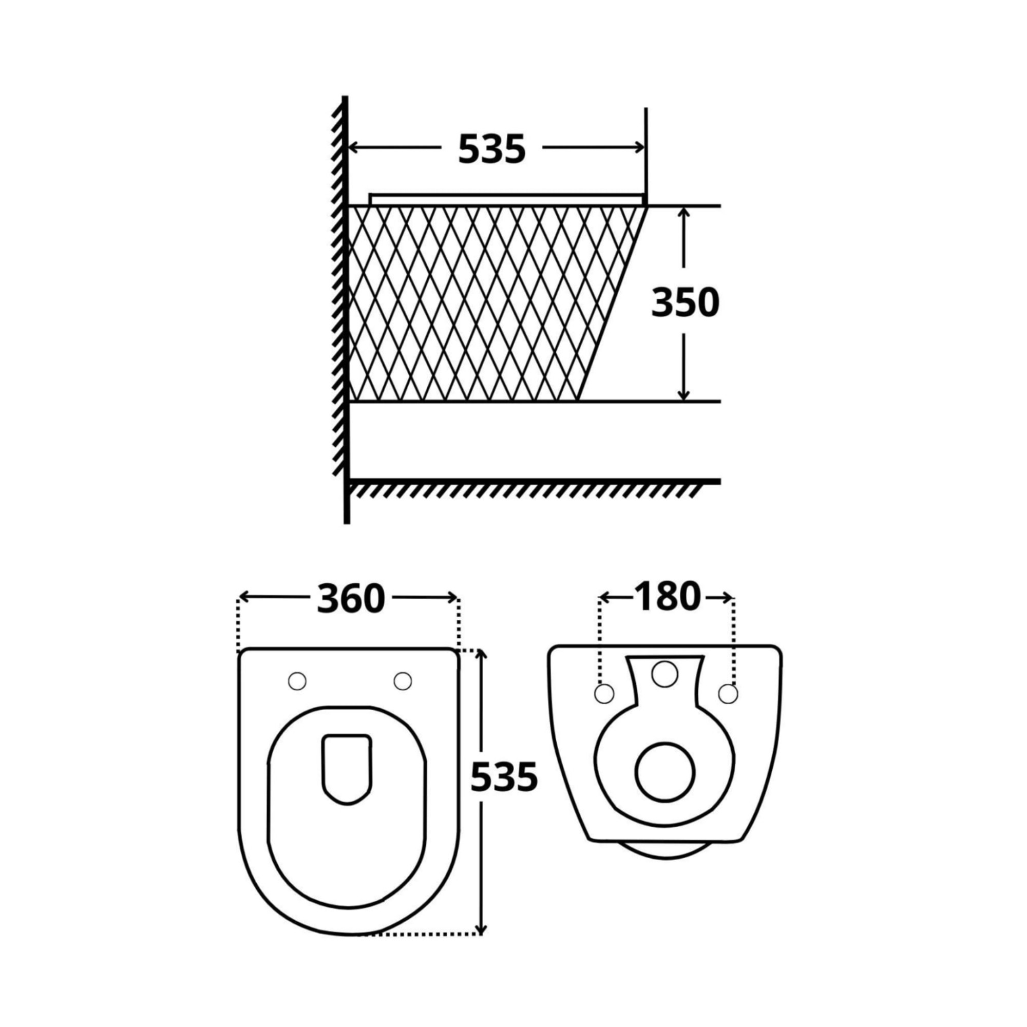 Унитаз подвесной Roxen Vine Tornado 530225-01 фото-8