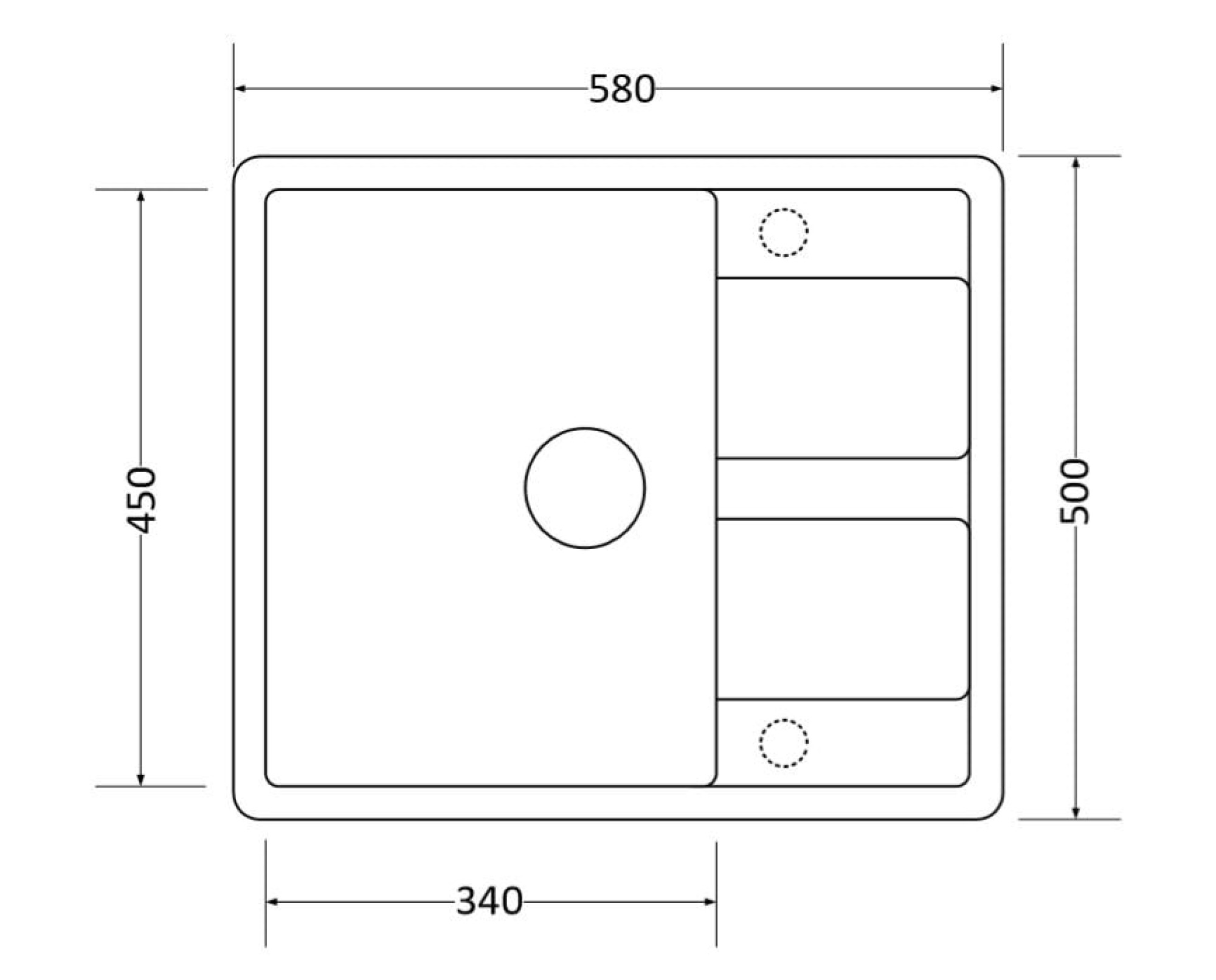 Кухонная мойка ZorG Apollo 58 (черный опал) фото-4 Кухонная мойка ZorG Apollo 58 (черный опал) фото-4