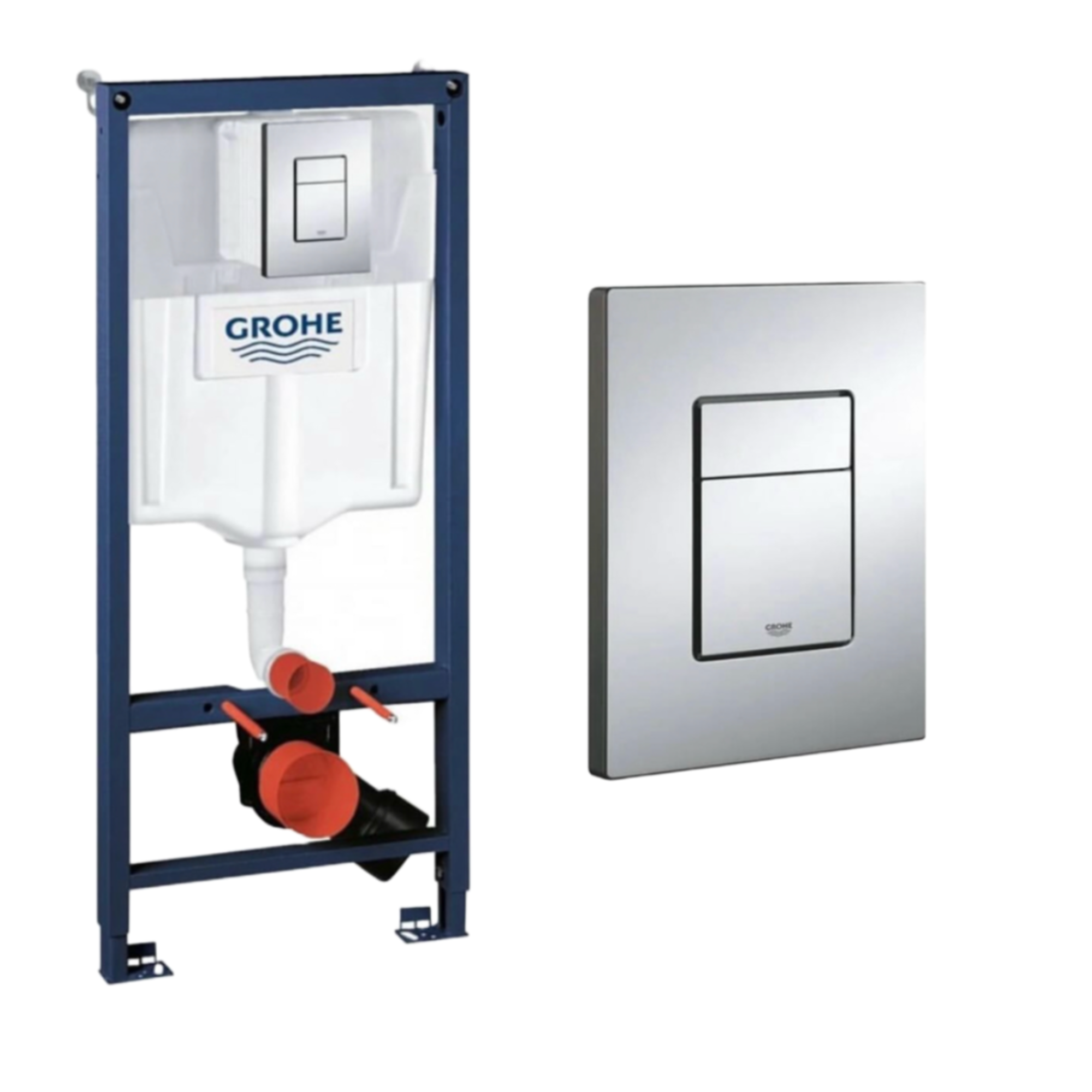 Комплект Унитаз Roxen Cube Tornado 530135-01 с Инсталляцией Grohe Rapid SL 38772001 с клавишей хром фото-5