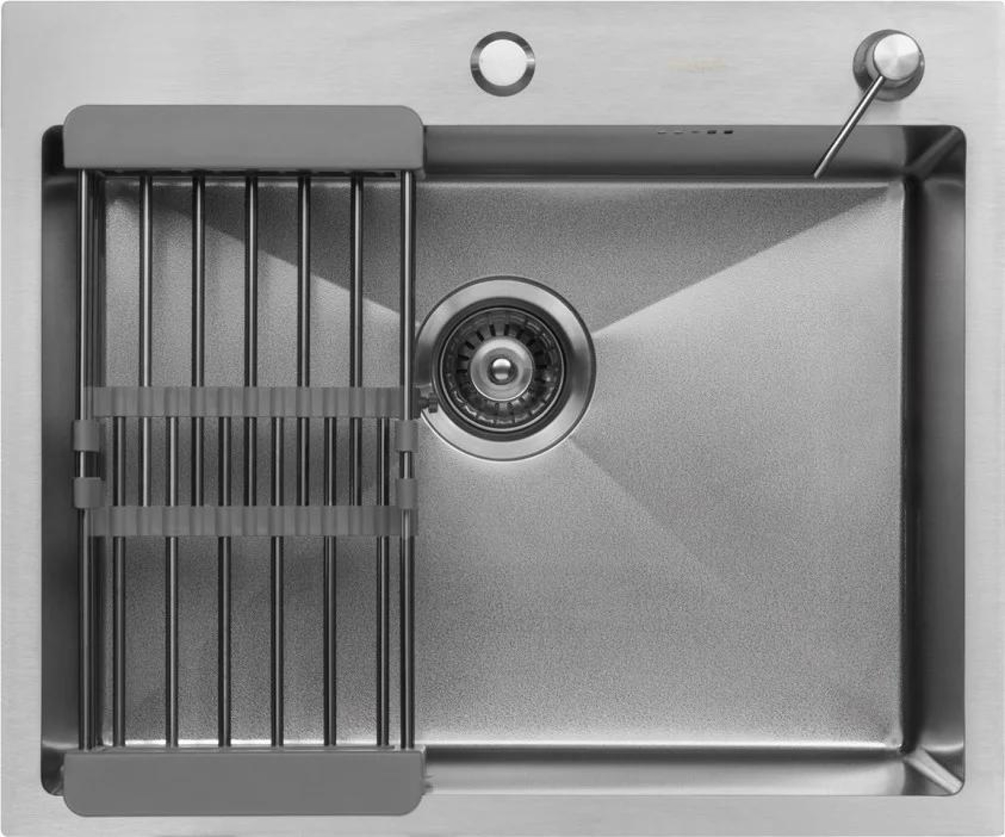 Кухонная мойка ARFEKA ECO AR мойка 600*500, коландер, дозатор SATIN DECOR VOLCANIC ROCK фото-6