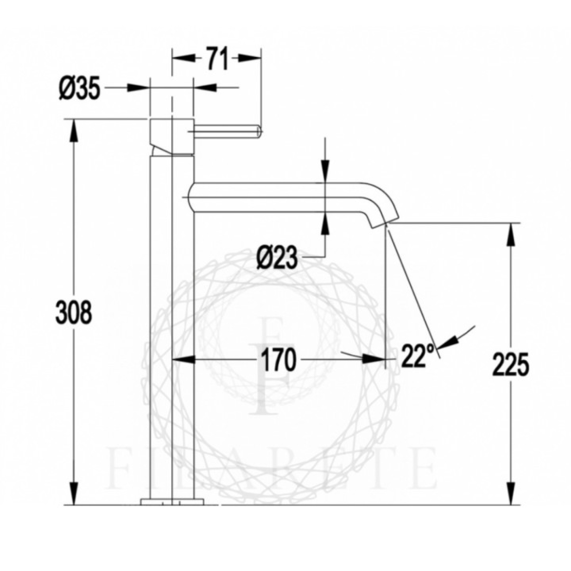 Смеситель Filarete Roun FL6020 (черный матовый) фото-10