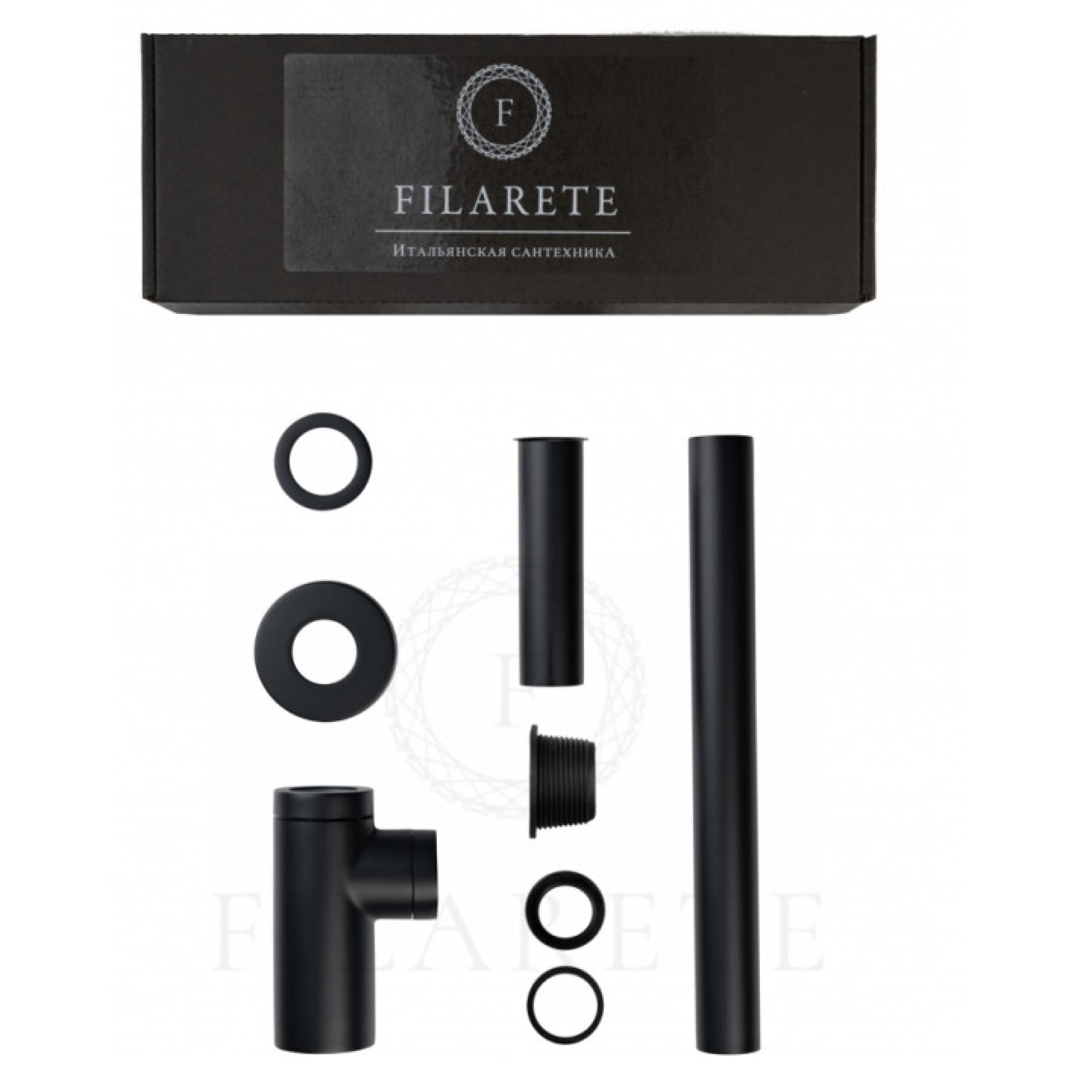 Сифон Filarete FL70 (черный матовый) фото-6