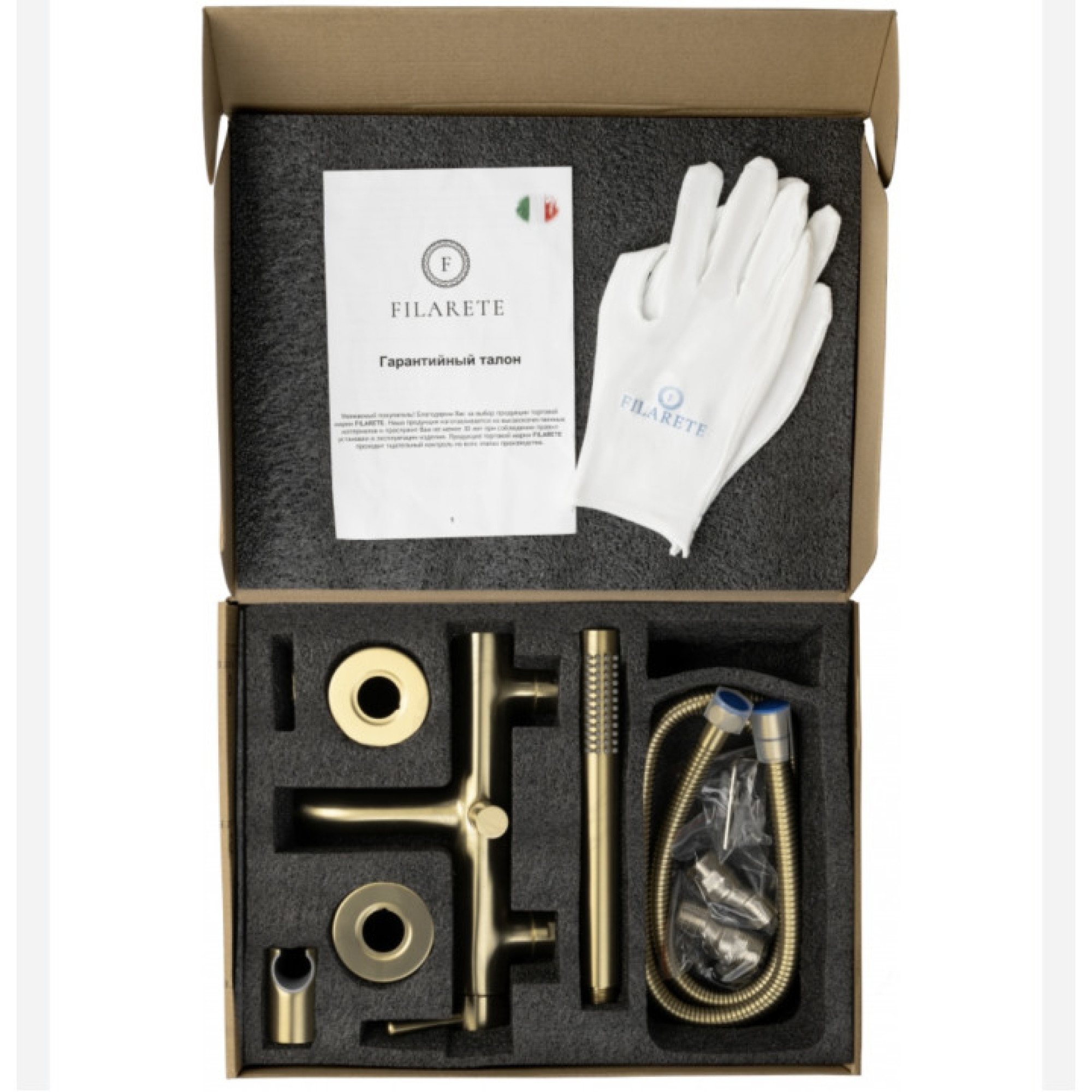 Смеситель Filarete Roun FL2120 (золото матовый) фото-10