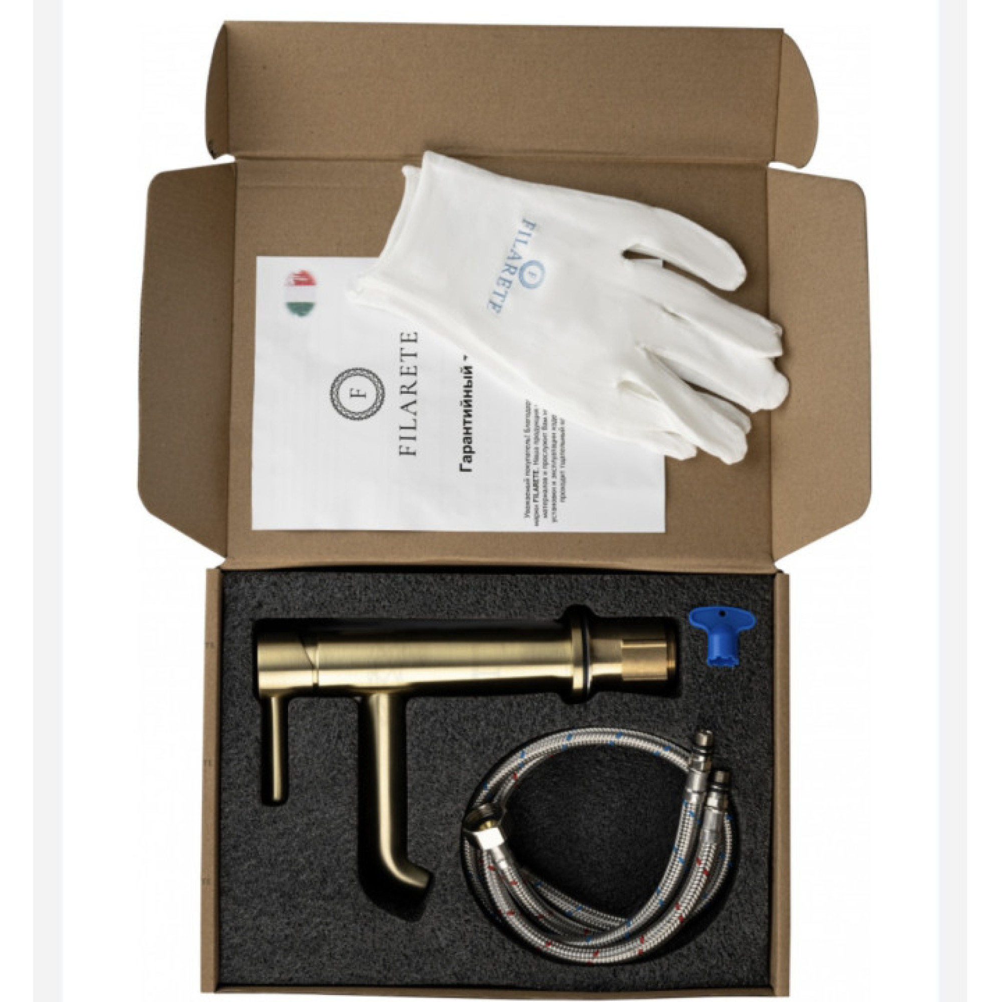 Смеситель Filarete Roun FL5020 (матовое золото) фото-9