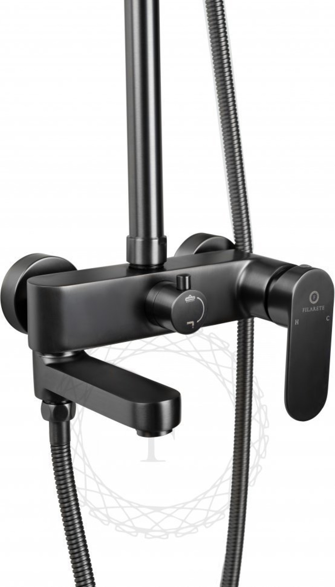 Душевая система Filarete Retta FL2030 (графит) фото-2 Душевая система Filarete Retta FL2030 (графит) фото-2