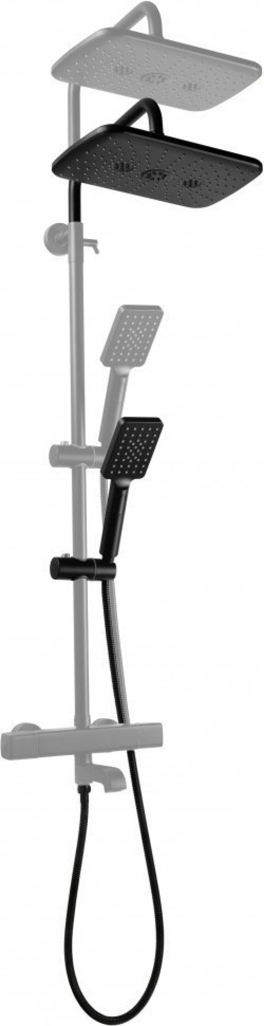 Душевая система Filarete FL2050 с термостатом (черный матовый) фото-3 Душевая система Filarete FL2050 с термостатом (черный матовый) фото-3