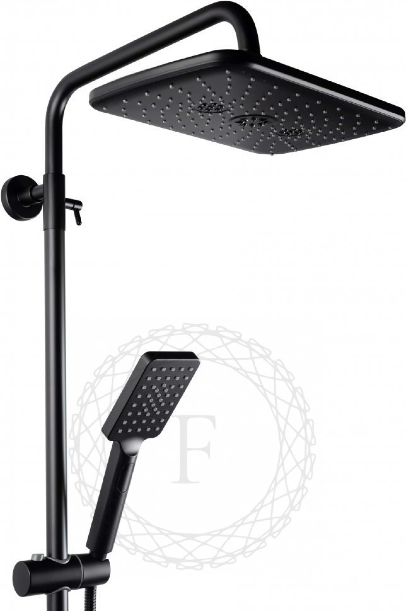 Душевая система Filarete FL2050 с термостатом (черный матовый) фото-8 Душевая система Filarete FL2050 с термостатом (черный матовый) фото-8