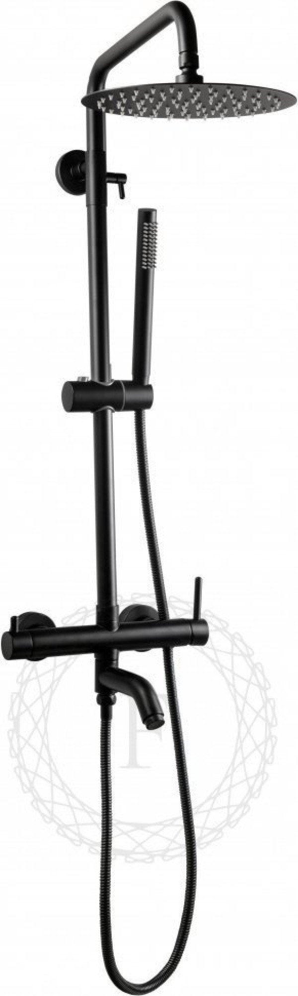 Душевая система  Filarete Roun FL2020 (черный матовый) - фото1