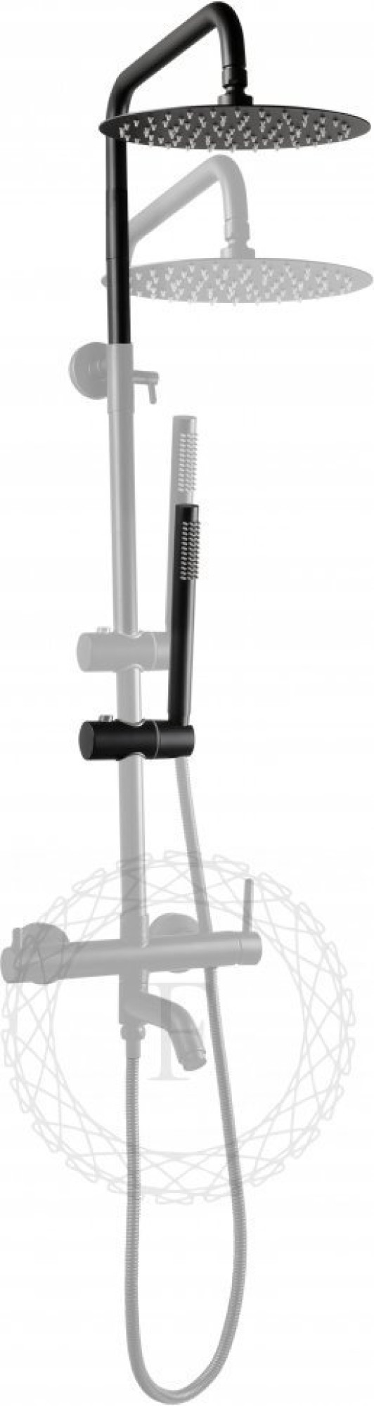 Душевая система  Filarete Roun FL2020 (черный матовый) фото-3