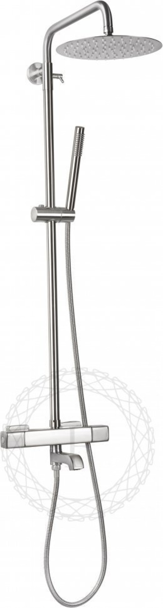 Душевая система  Filarete FL2050 с термостатом (никель) - фото1