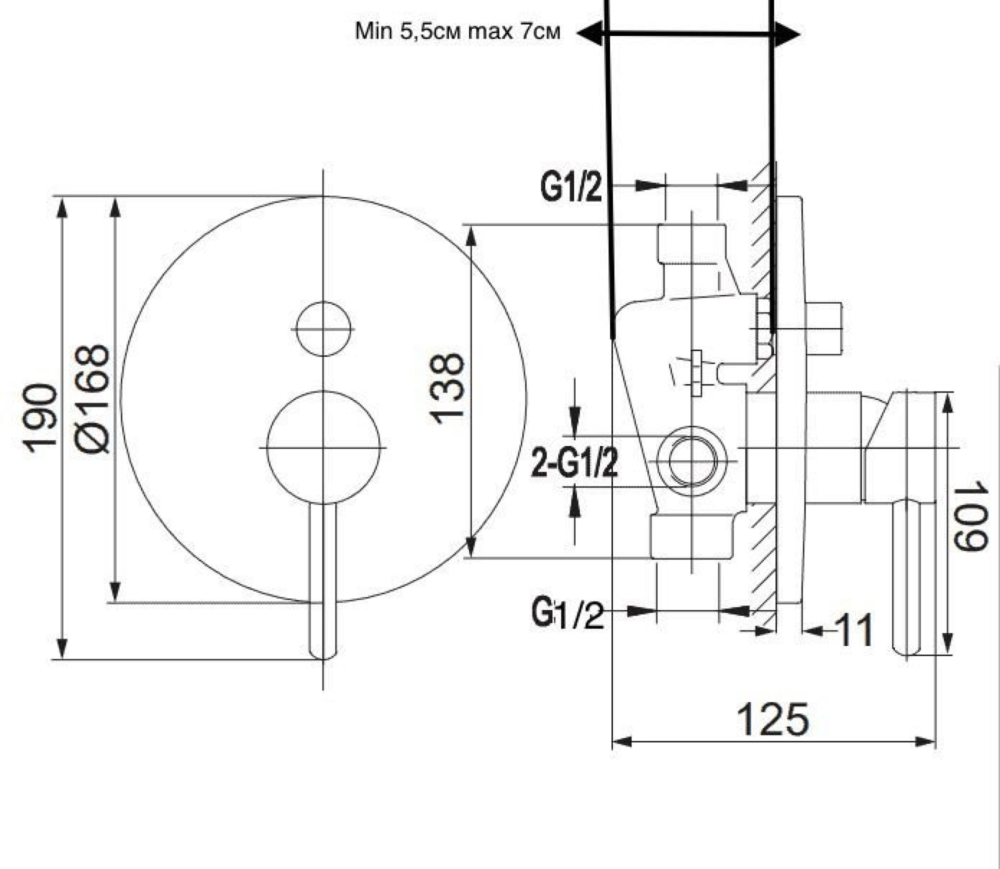 Душевая система  Filarete Roun FL1023 (никель) фото-7