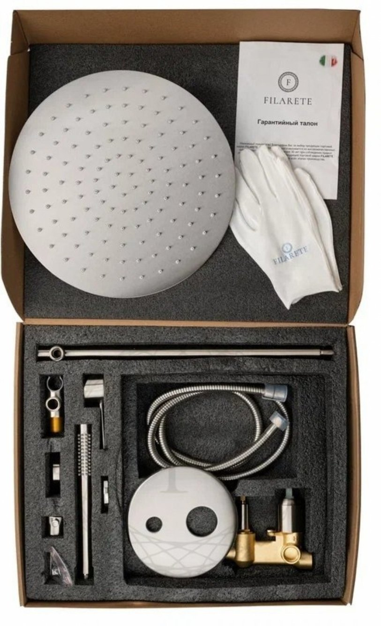 Душевая система  Filarete Roun FL1023 (никель) фото-4