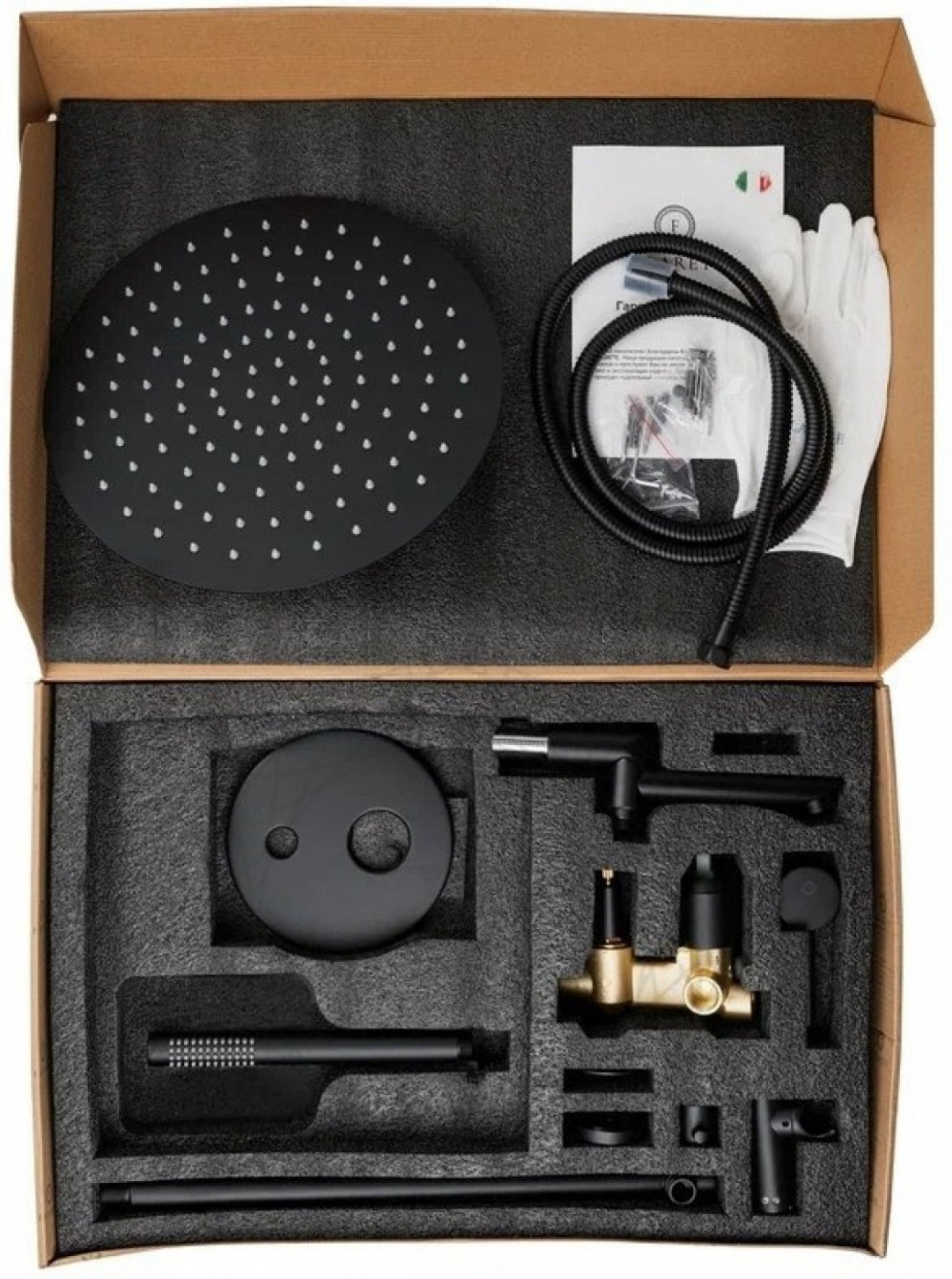 Душевая система  Filarete Roun FL1020 (черный матовый) фото-7