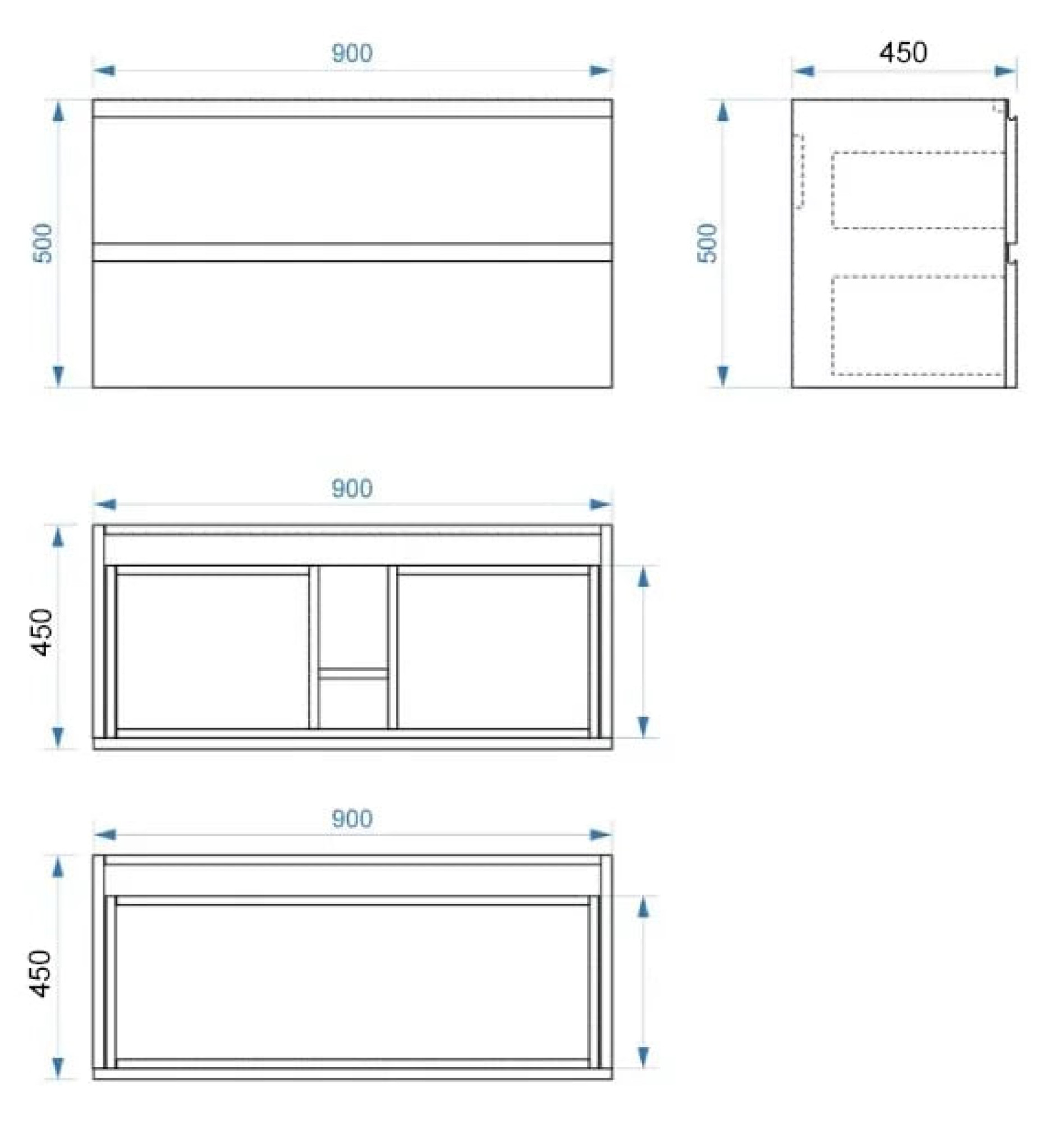 Тумба подвесная Vela Волна 90П под Classica (белый мат) белый гола TU5004 фото-3