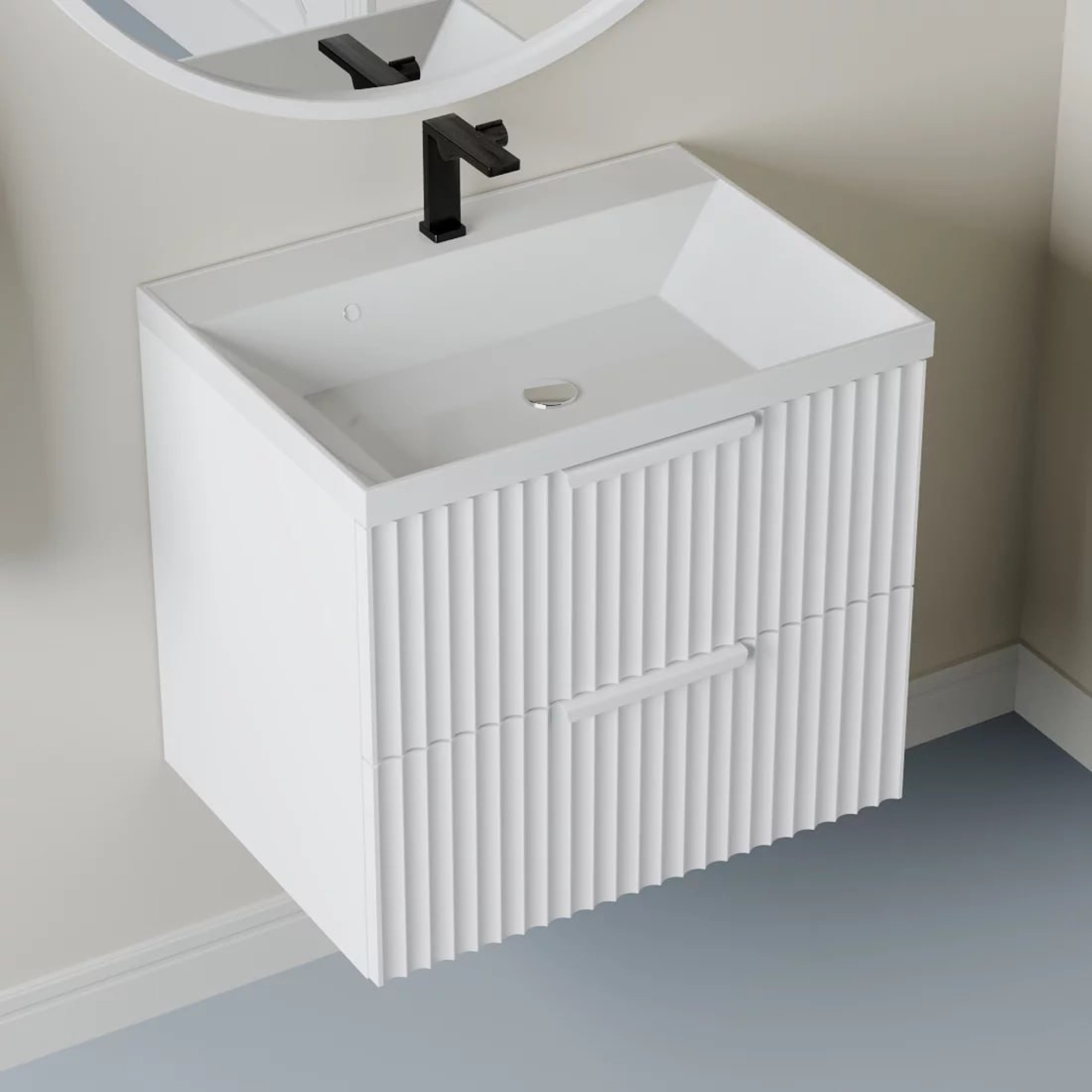 Тумба подвесная Vela Волна 70П под Classica (белый мат) белый хекси TU1191 - фото2