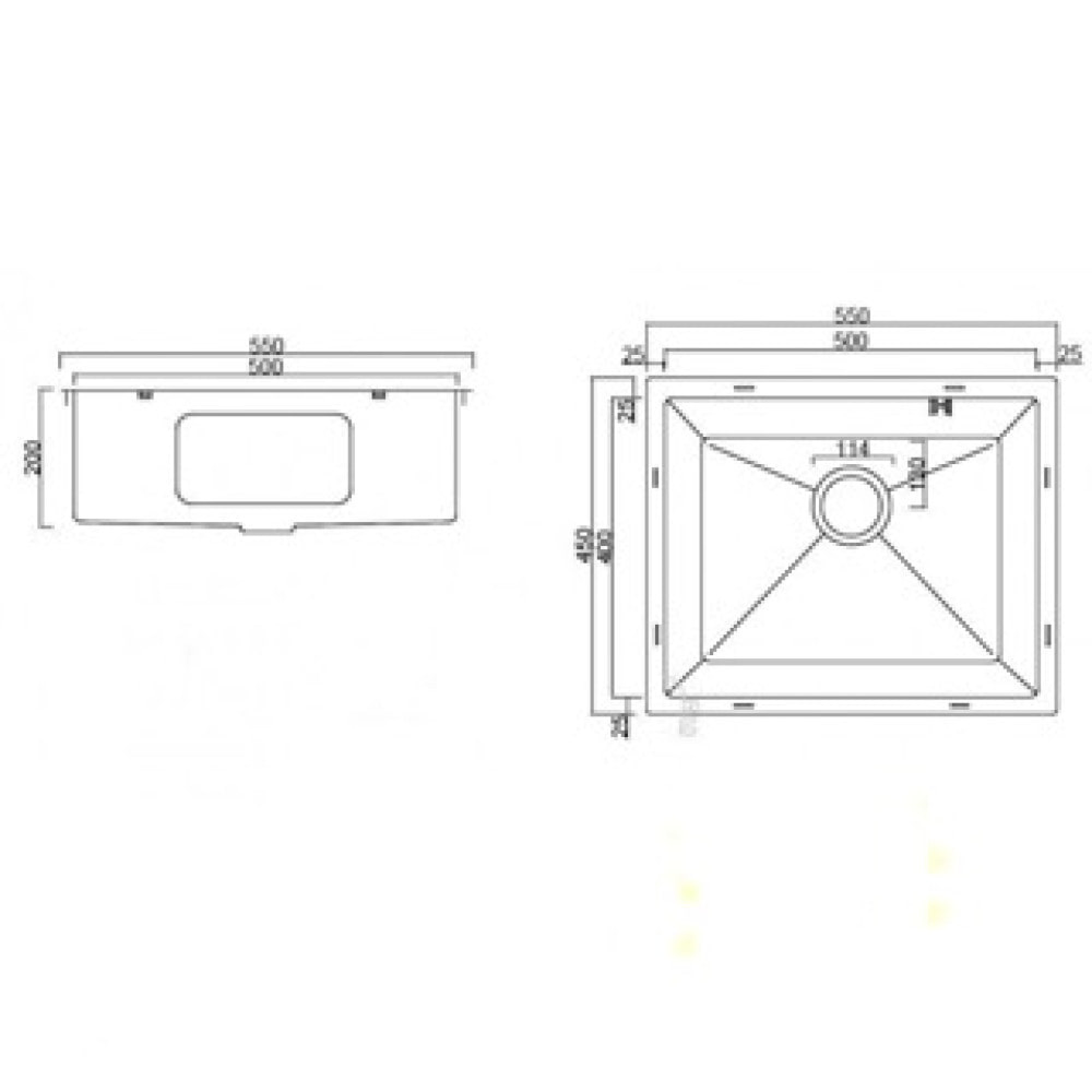 Кухонная мойка Diamond 550*450 SATIN DECOR фото-5